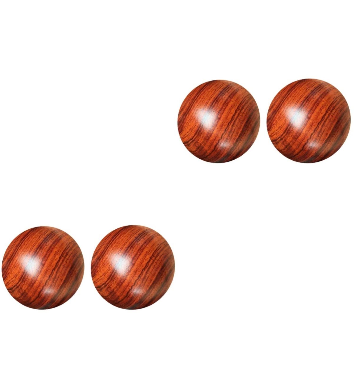 Gleavi 4-Piece Solid Wood Massage Balls - Rosewood Deep Tissue Trigger Point Massager for Health & Relaxation - Buy Online on GoSupps.com
