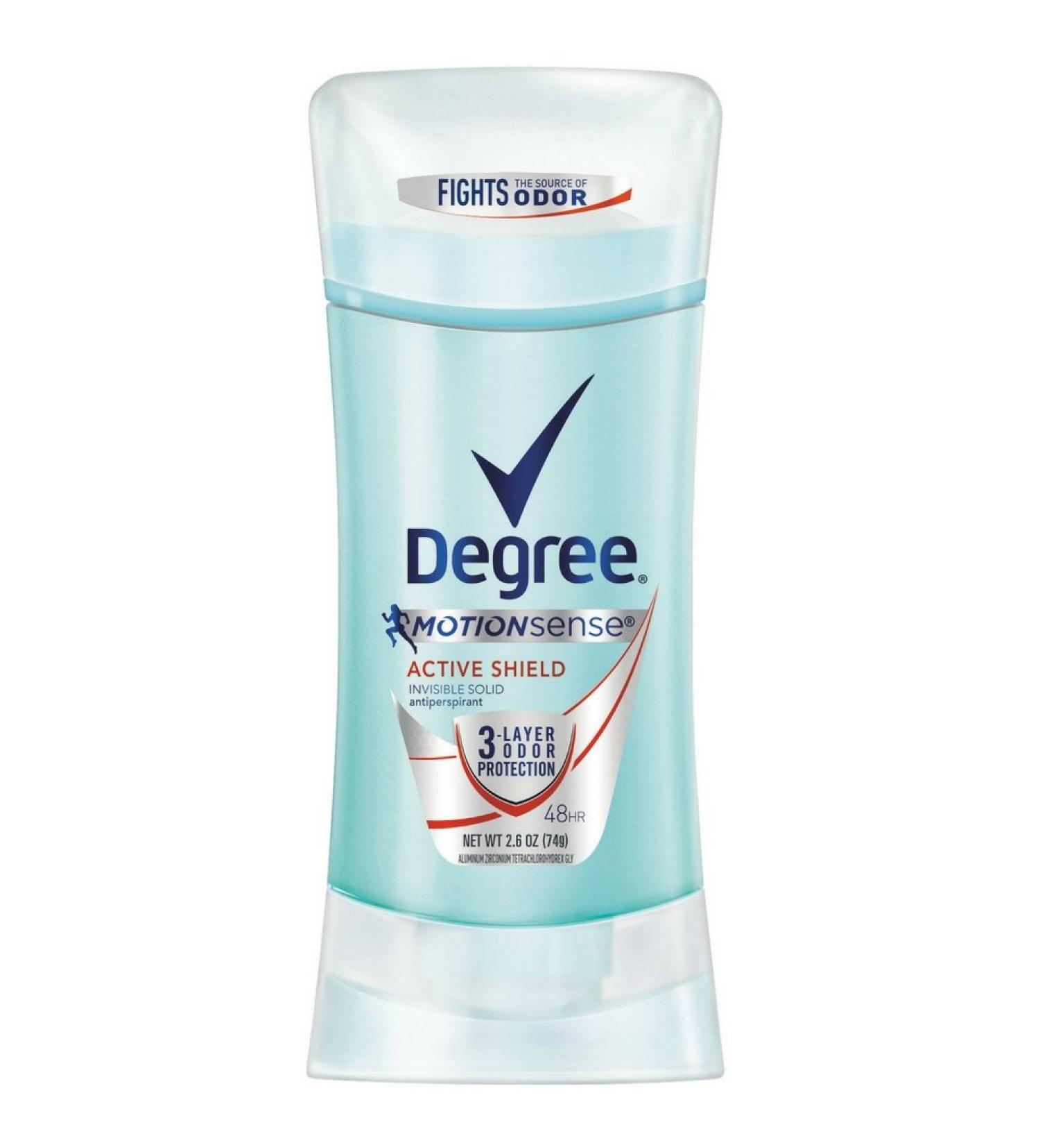 Degree MotionSense Invisible Solid Antiperspirant & Deodorant Active Shield 2.60 oz ( Pack of 2)
