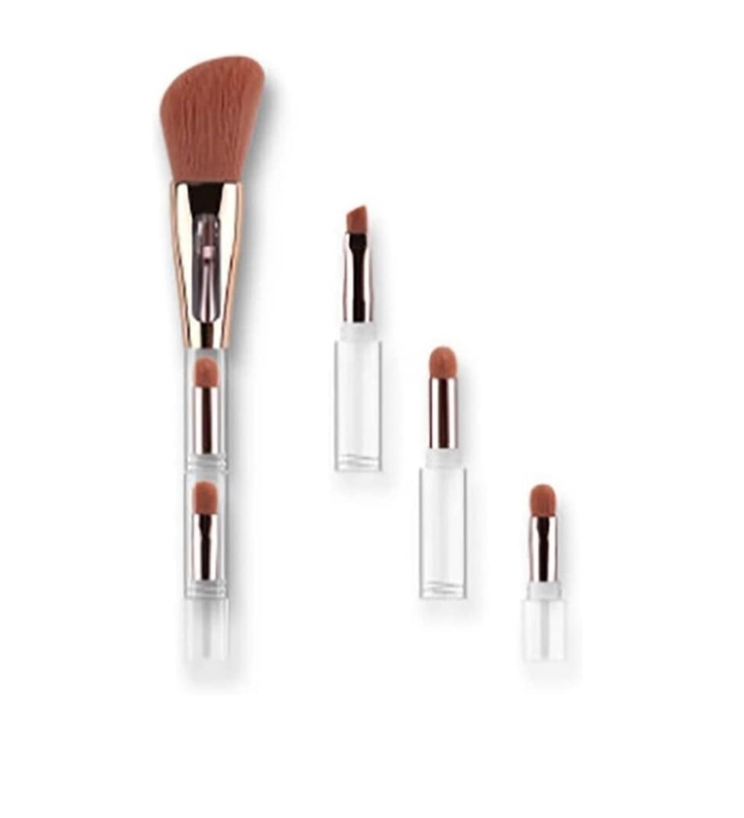 Buy 4-in-1 Portable Makeup Brush Set - Professional Soft Foundation Brushes for Flawless Beauty | International Shipping - Buy Online on GoSupps.com
