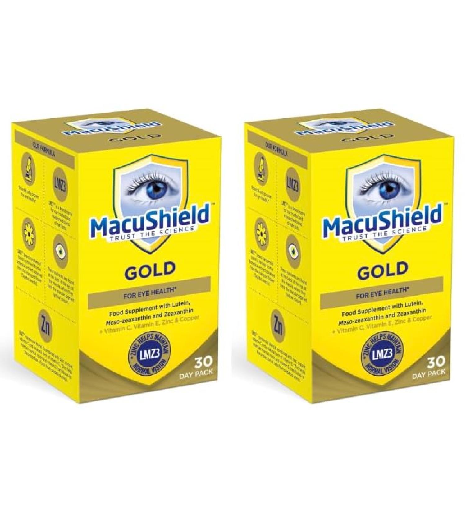 Macu Shield Gold Eye Health Supplement 2 x 90 Capsules 180 Capsules - Buy Online on GoSupps.com