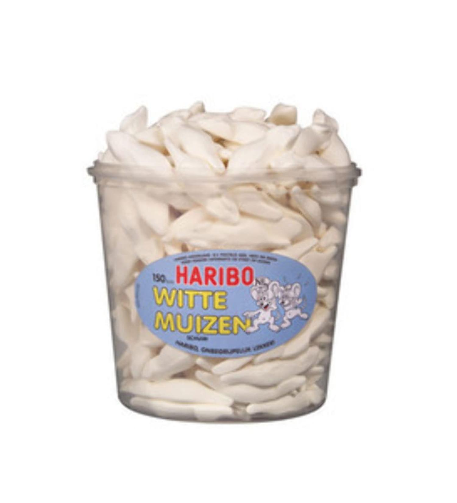 Bonbons Haribo | Souris Blanches En Mousse (150 Pi ces) | Haribo Bonbon | Bonbon Haribo En Gros | 150 Pack | 1200 Gramme Total