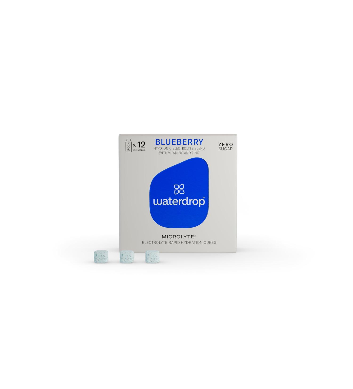 Waterdrop Microlyte Blueberry - Sugar-Free Electrolyte Drink with 5 Electrolytes 9 Vitamins + Zinc | Vegan Hydration Powder | 12 Portions for Fast Recovery - Buy Online on GoSupps.com