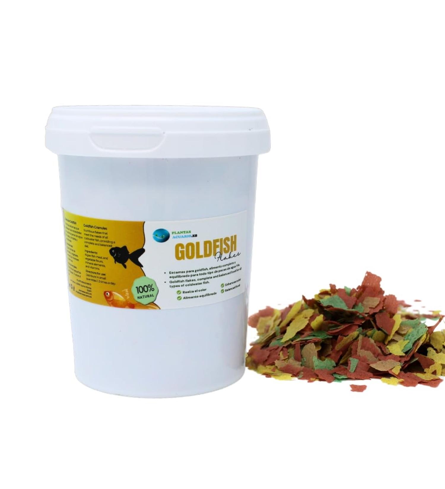 Goldfish Flakes Fish Food for Cold Water Fish, Natural Complete Food, Balanced Nutrition for All Types of Aquarium and Cold Water Pond Fish,