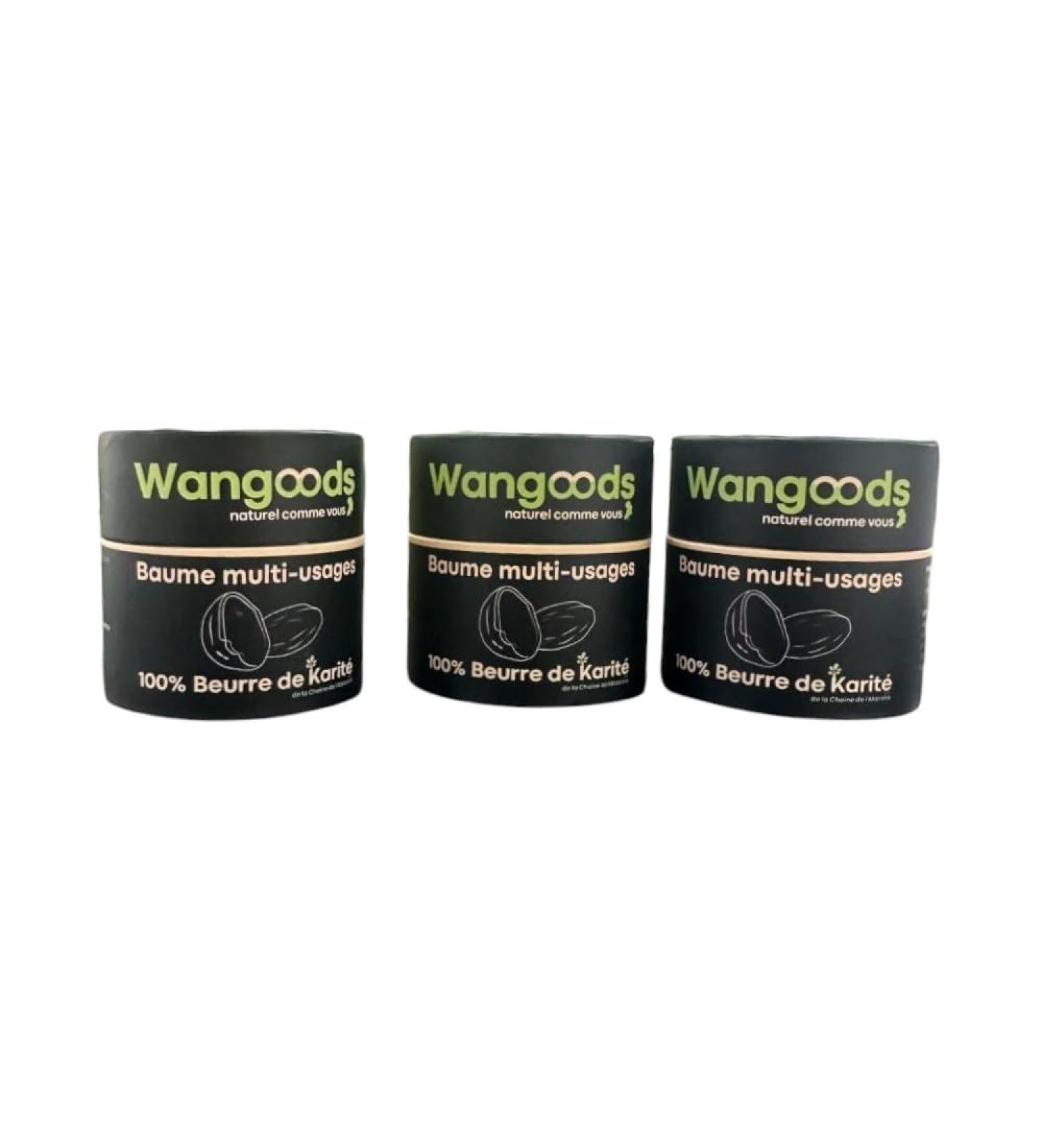 Lot de 3 Baumes Multi-Usages Naturels - 100% Beurre de Karit Pur - Hydratation et R paration Intenses - 50g l unit - Soin Corps Cheveux et L vres - Wangoods - Buy Online on GoSupps.com