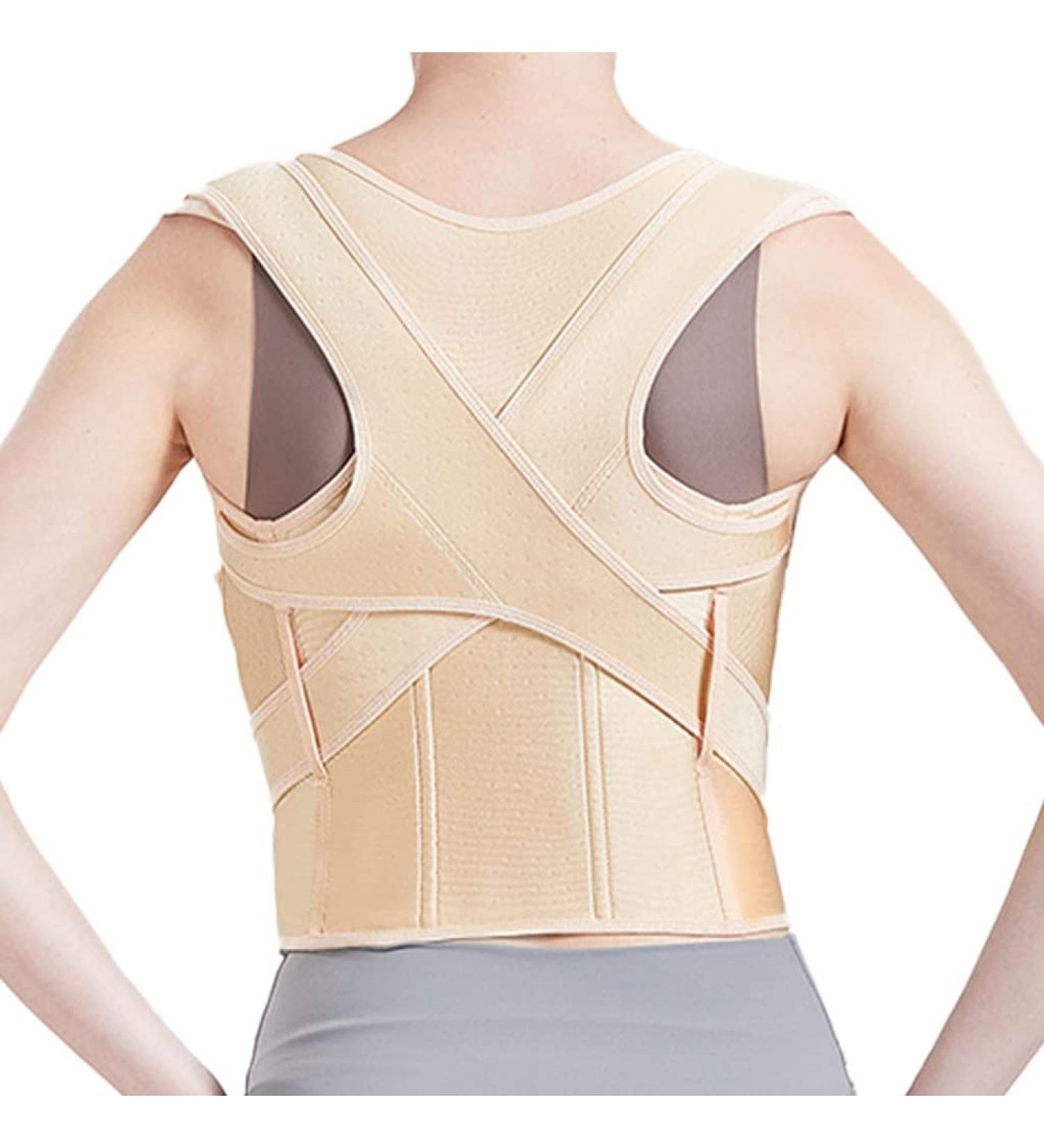 DFHBFG Posture Corrector Brace - Adjustable Clavicle Support for Better Posture | Unisex Medium Beige - Buy Online on GoSupps.com