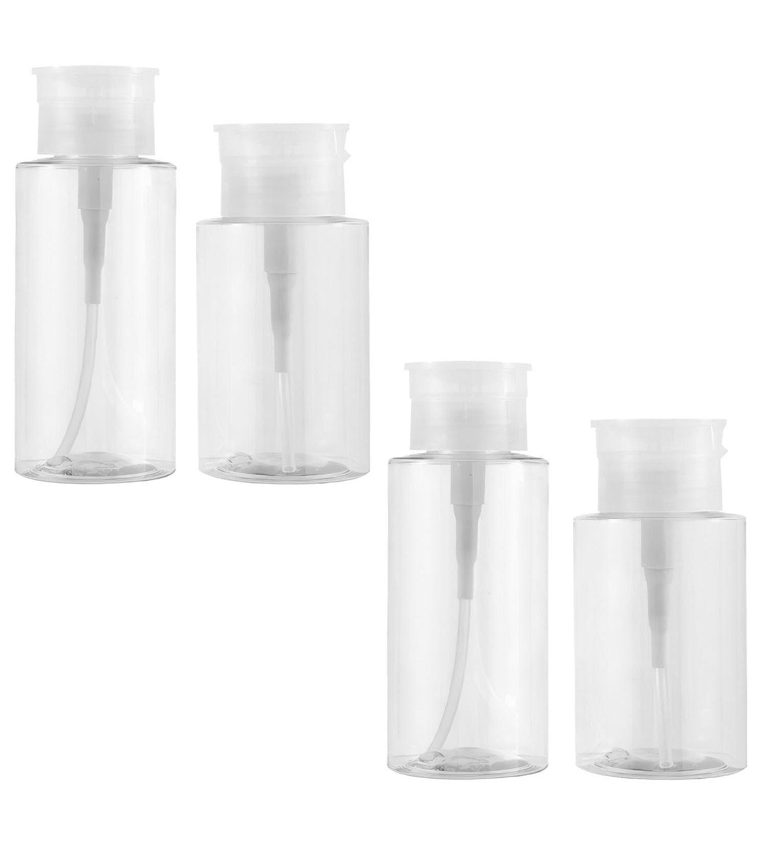  CWPFVQA 4 Pack Makeup Remover Water Bottle Clear Bottle Enamel Removal Bottle Reusable Lotion Bottle Manicure Cleaning Bottle Travel - Buy Online on GoSupps.com