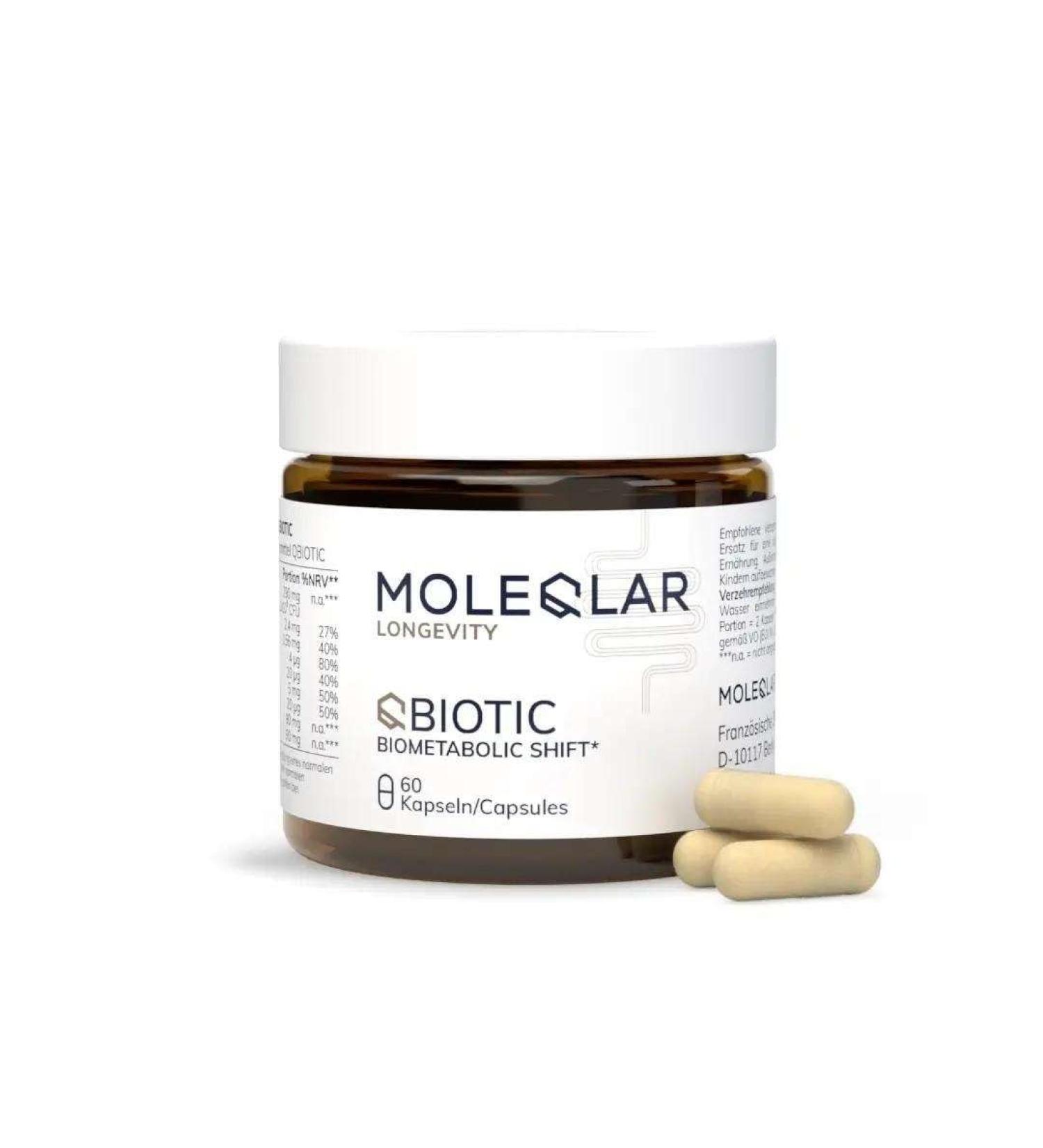 Moleqlar Qbiotic 60 Capsules - Biometabolic Shift with Probiotics & Micronutrients | Clinically Studied | Made in Germany - Buy Online on GoSupps.com
