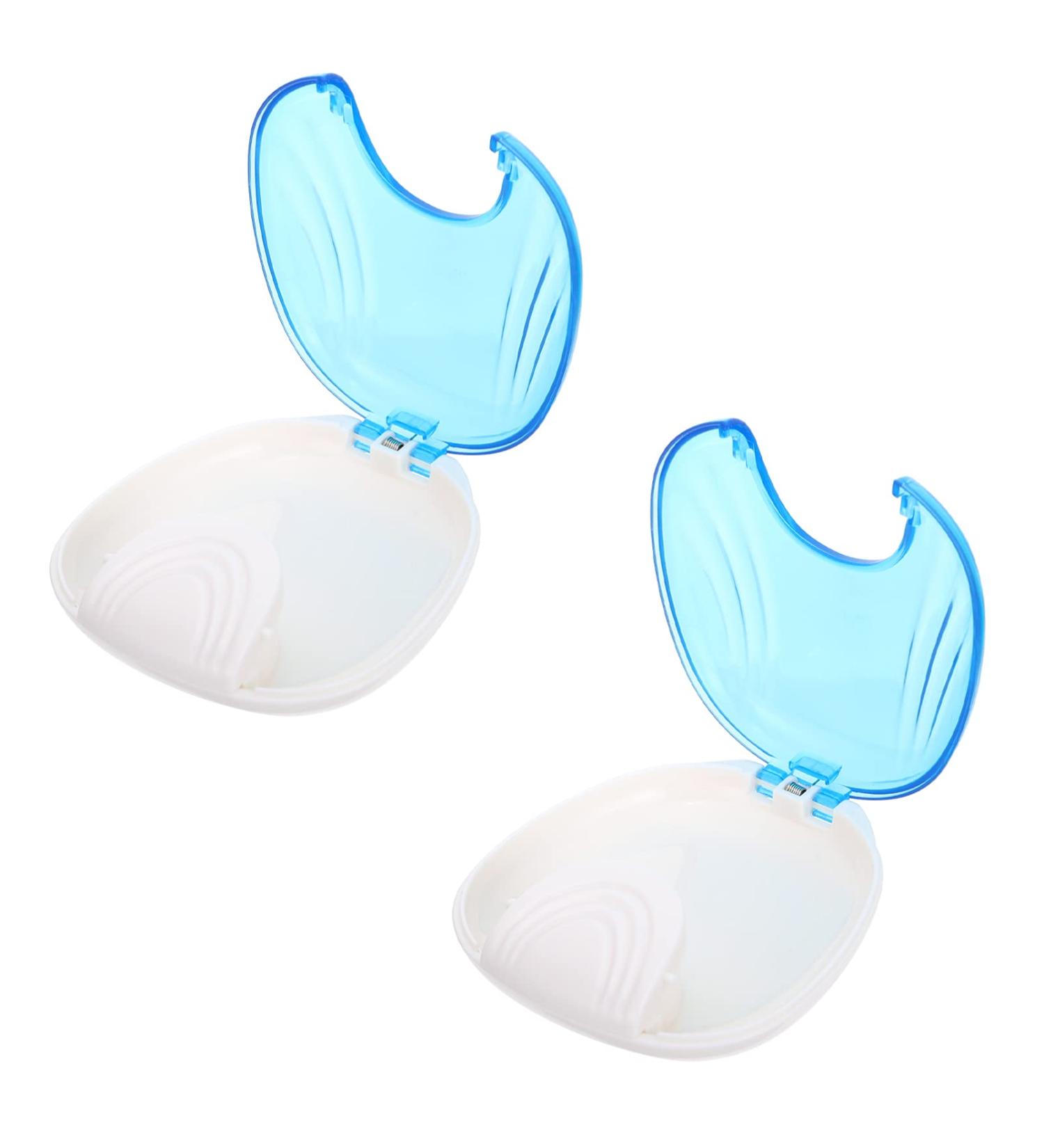 Doitool Dental Care Box - 2-Piece Press Type Storage for Prosdese Picked Cabinet & Mouth Guards - Blue | International Shipping Available - Buy Online on GoSupps.com