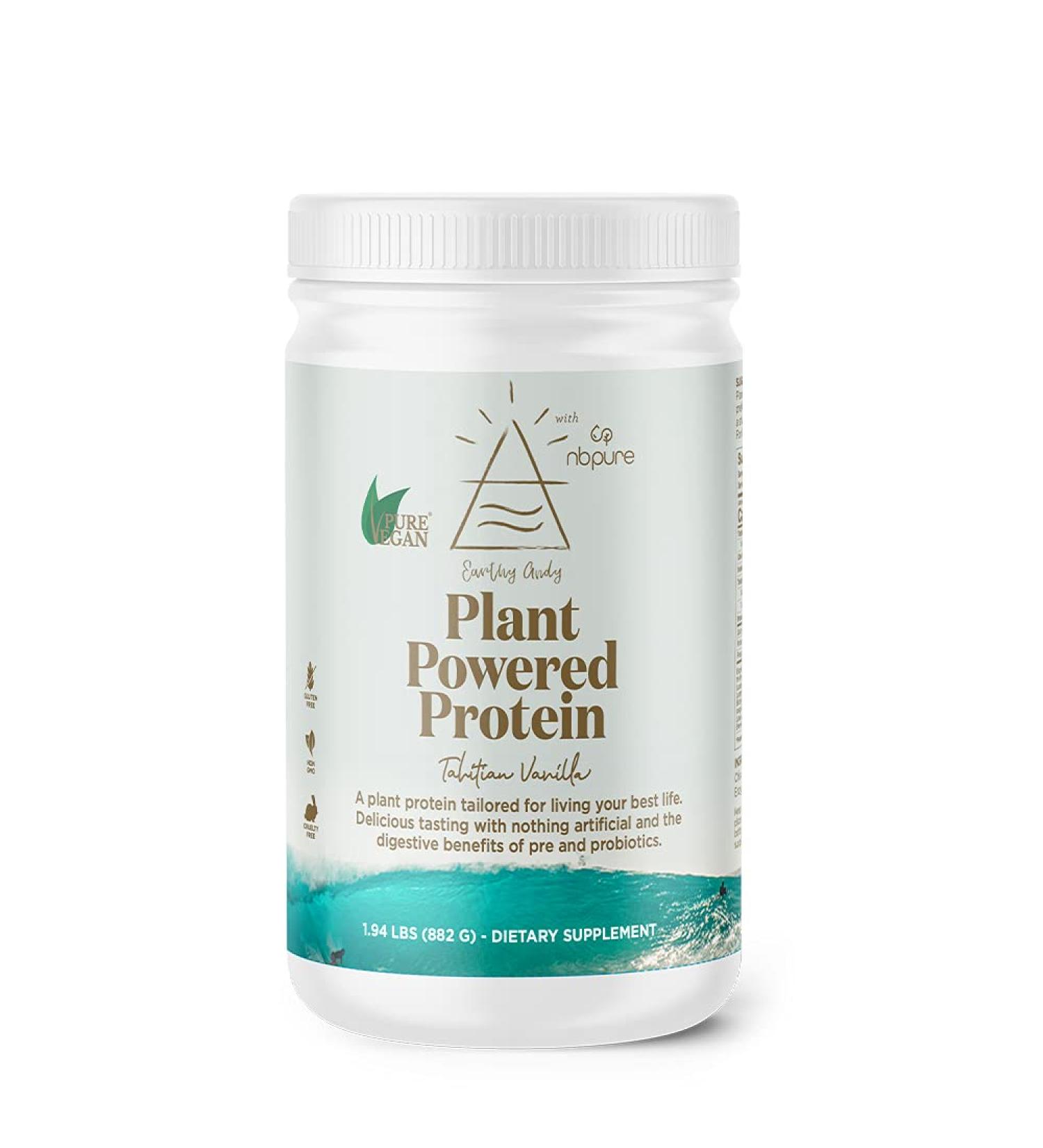 nbpure Earthy Andy Plant Powered Protein  Gluten-Free  Non-GMO  Cruelty Free Pea Protein Powder  Vanilla  30 Servings - Buy Online on GoSupps.com