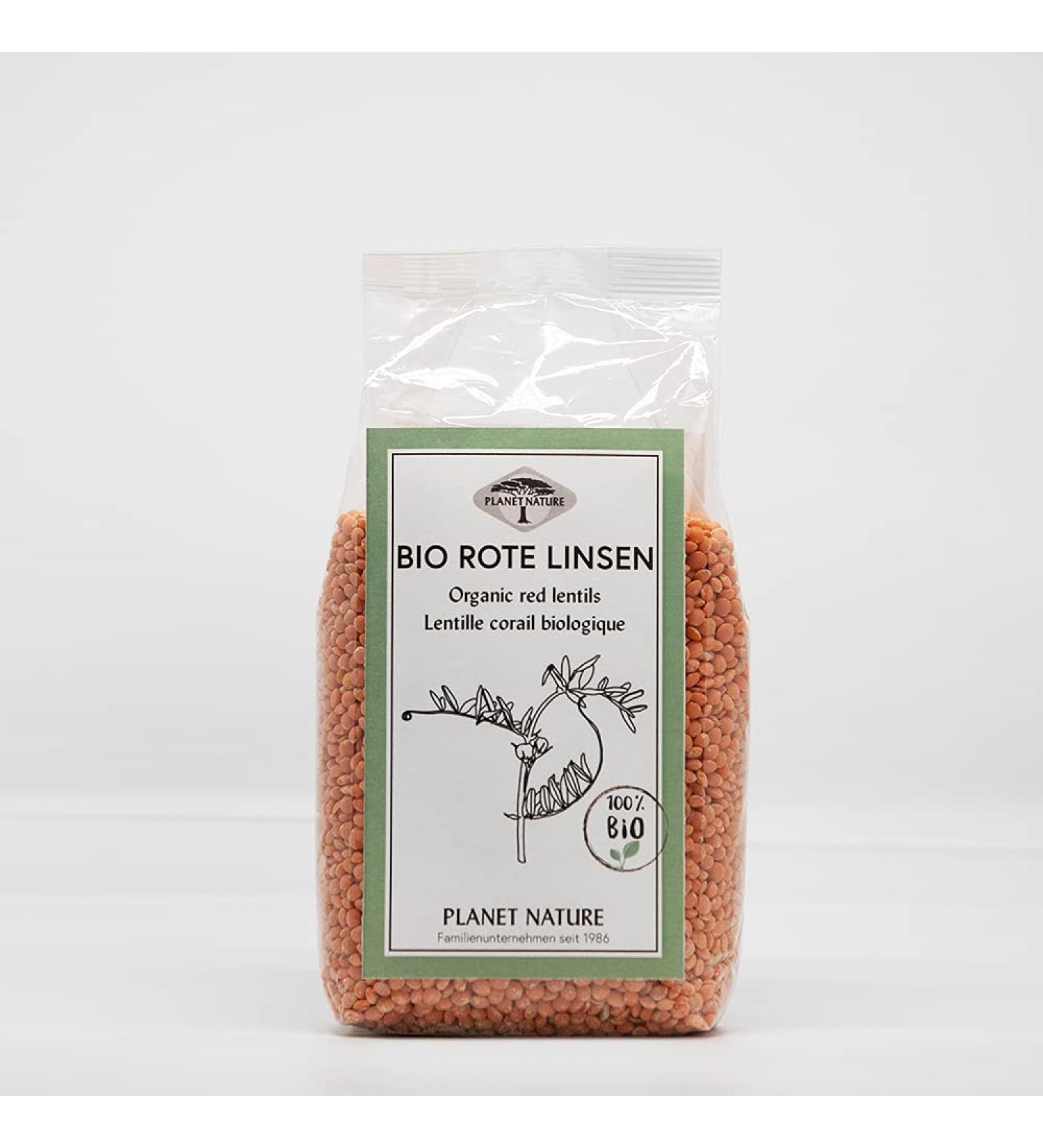 Buy Planet Nature Bio Red Lentils 500g - Organic Healthy International Shipping - Buy Online on GoSupps.com