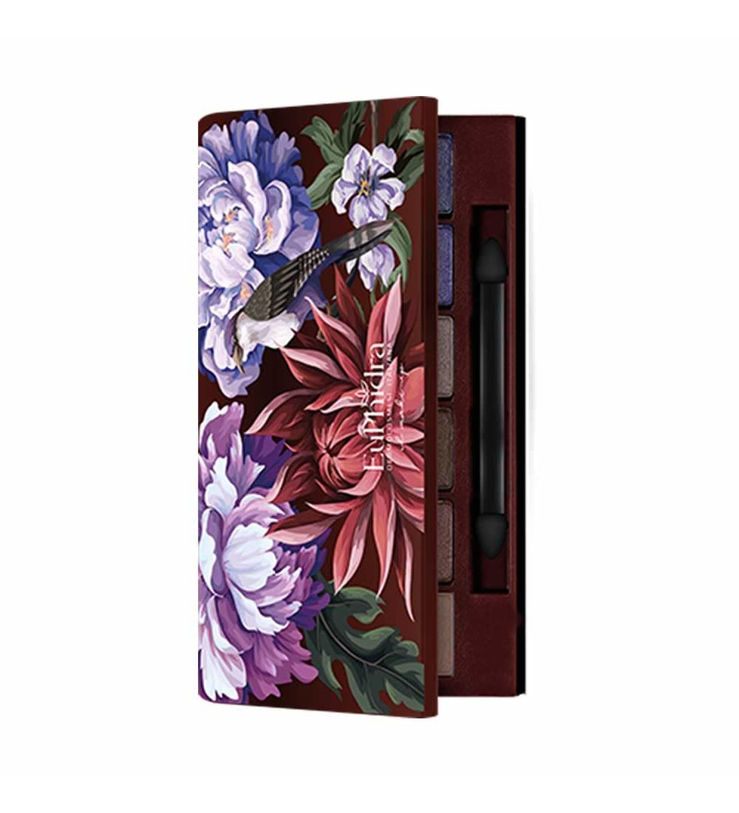 Euphidra Euphidra Winter Flowers Eye Palette 3 Matt Colours + 3 Metallic Leaf Colours