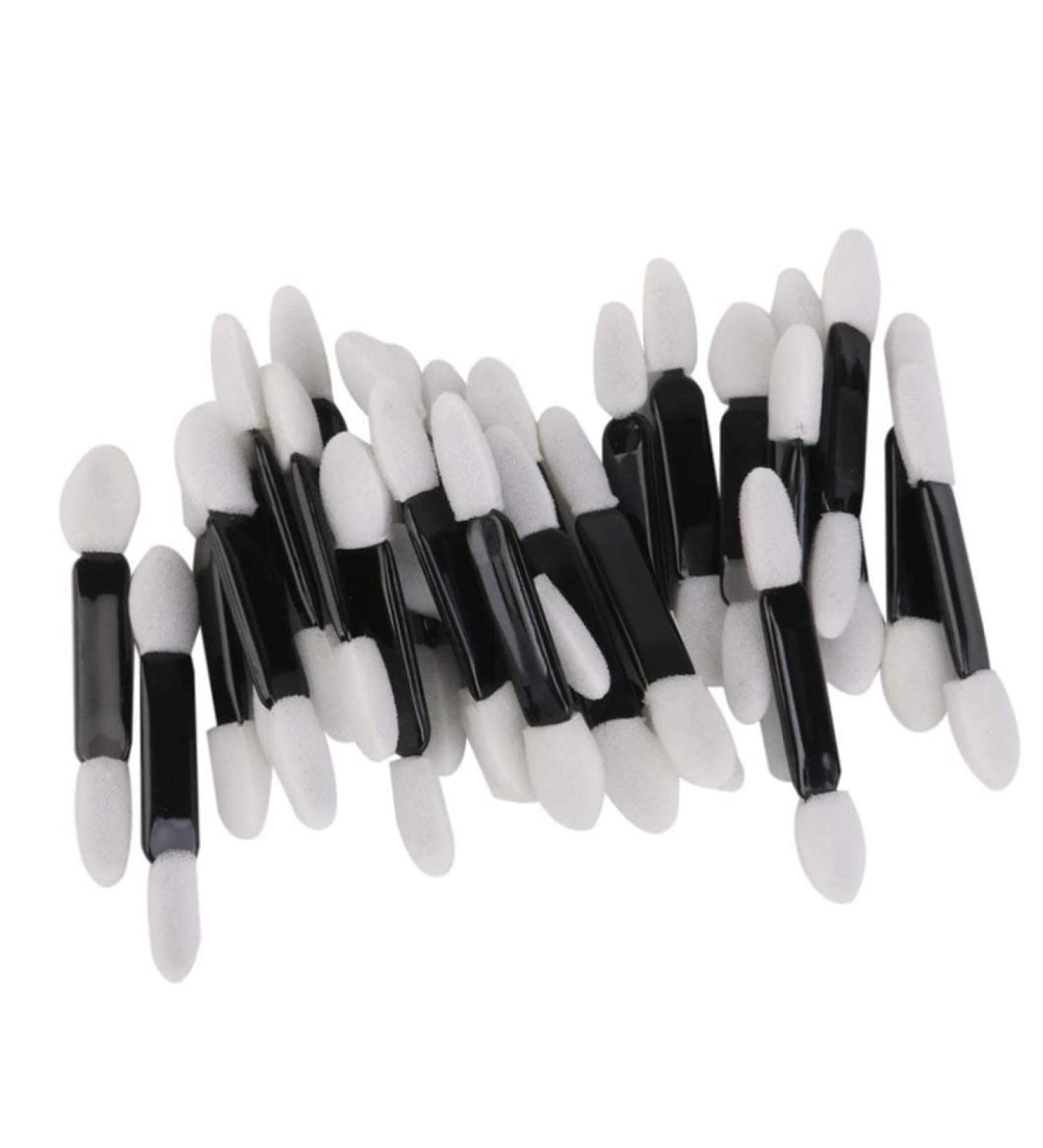 50pcs Disposable Double Ended Sponge Eye Shadow Applicators Dual Sided Eyeshadow Brush Sponge Tipped Oval Makeup Applicator - Buy Online on GoSupps.com