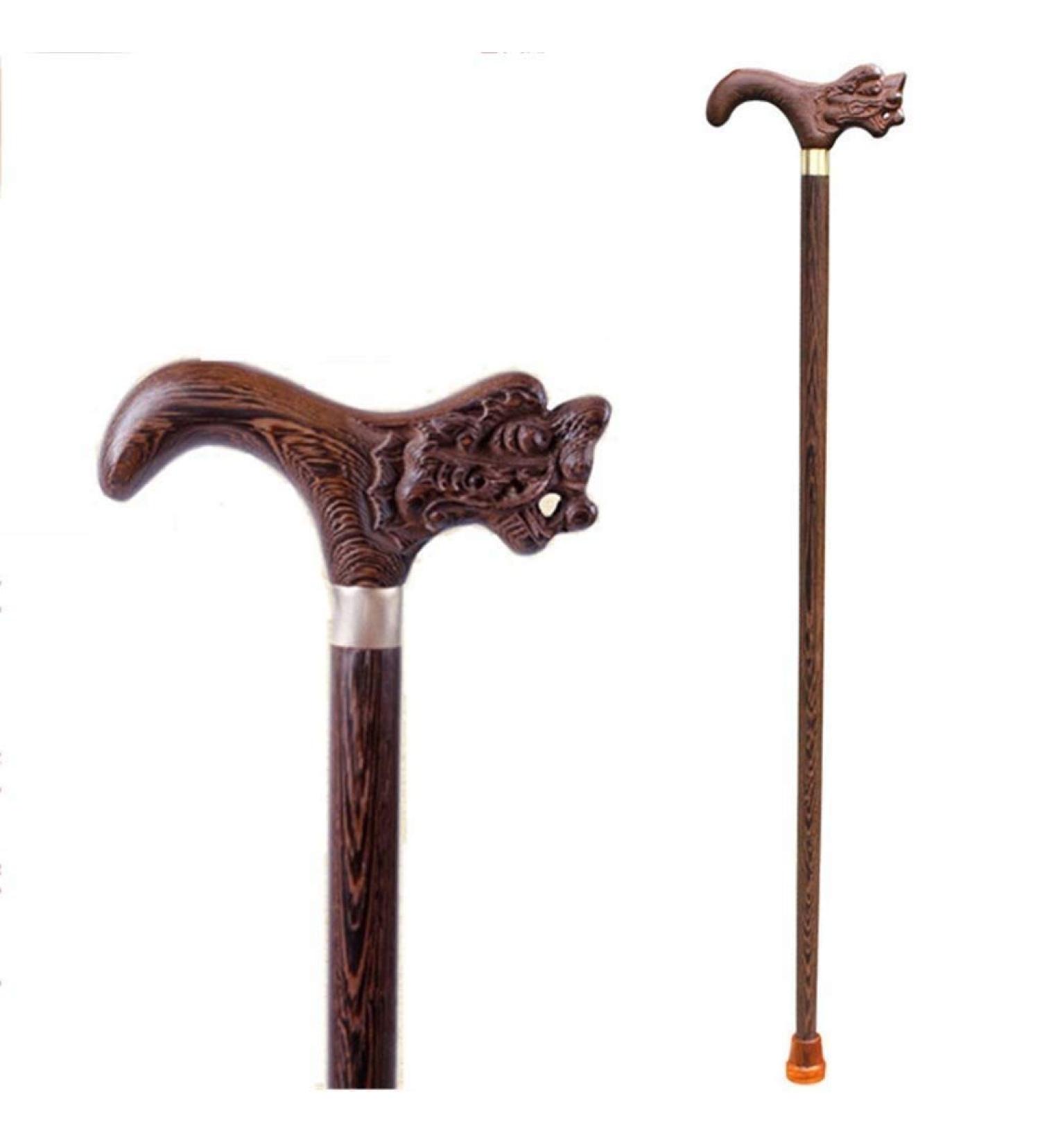 Crutches Wooden Cane Lightweight Wooden Walking Cane Flexible Walking Cane Gift for The Elderly Bright Day