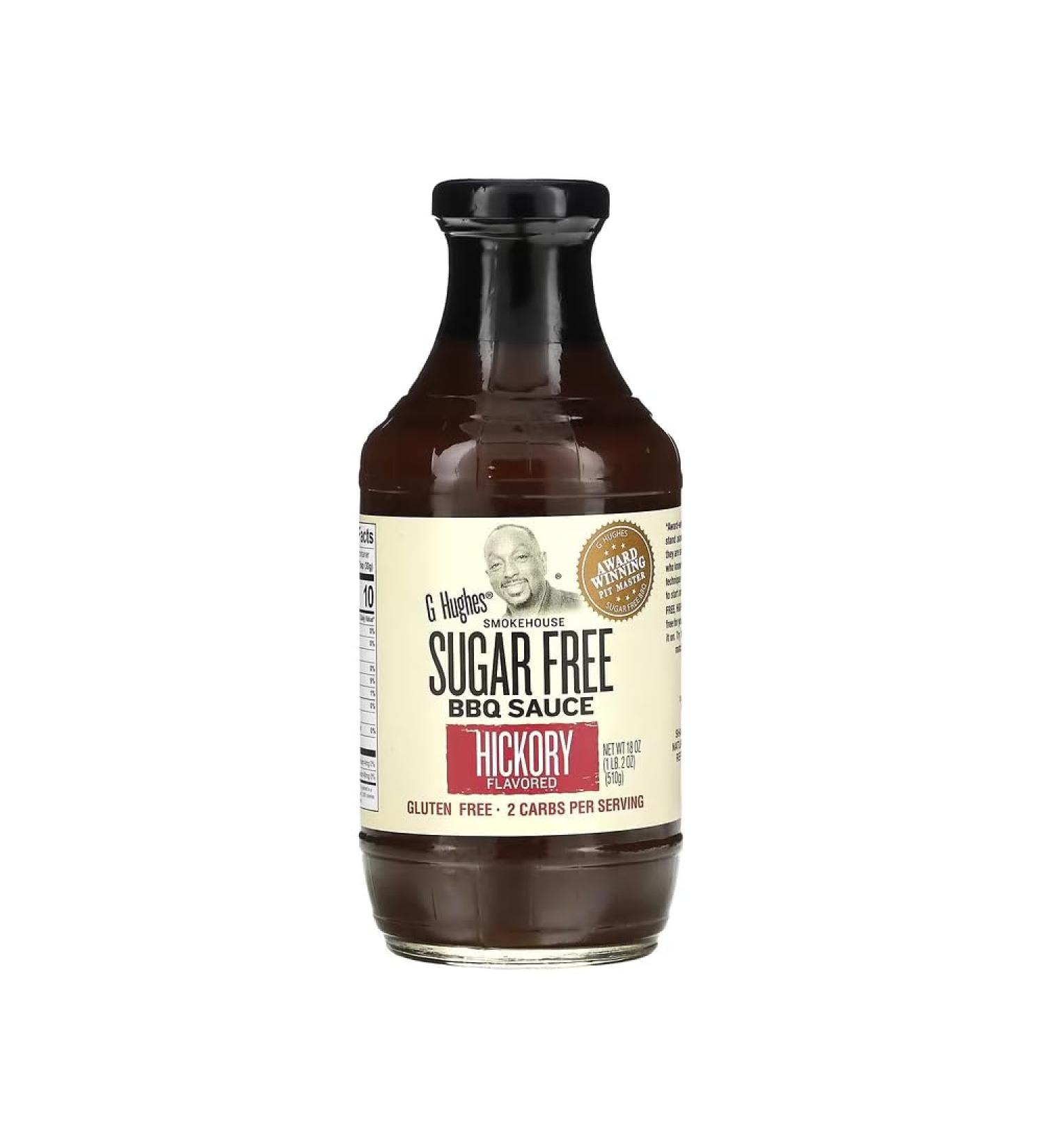 G Hughes Smokehouse Sugar Free BBQ Sauce Hickory 18 Ounce - Buy Online on GoSupps.com