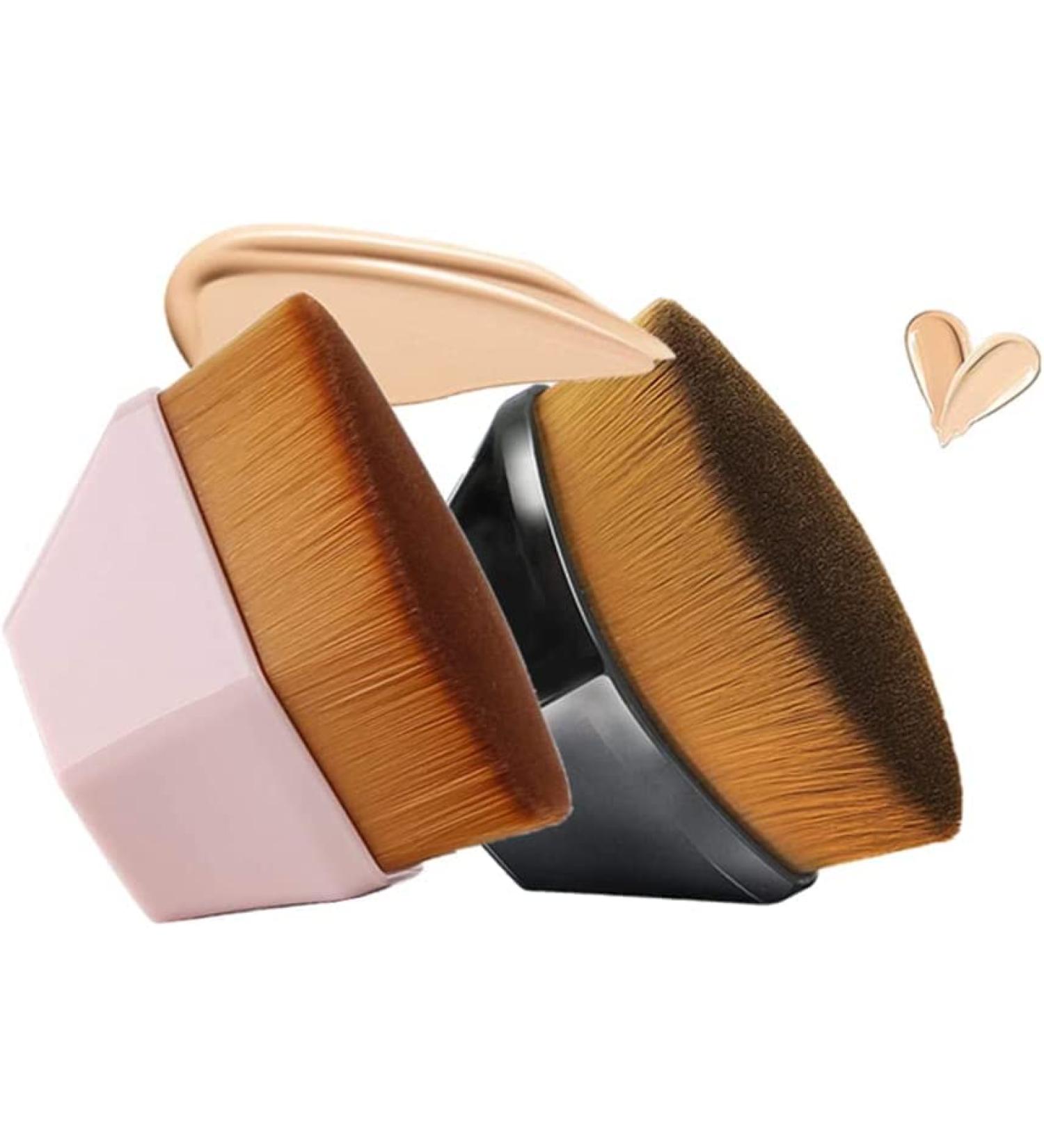 2pcs Foundation Makeup Brush Kabuki Magic Face Momma Brush Flat Top High-Density Multifunctional for Flawless Powder Blending Liquid or Cream Cosmetics with Portable Case Brochas De Maquillaje - Buy Online on GoSupps.com