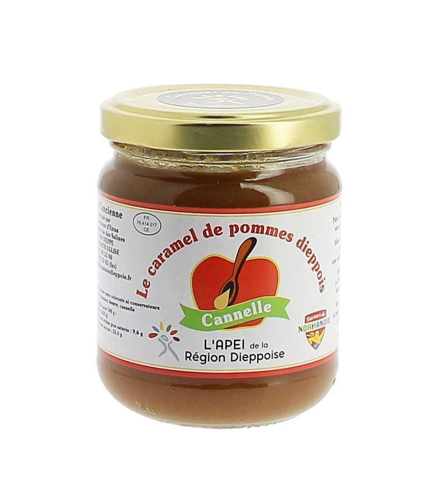 Caramel de pommes dieppois à la Cannelle Les ateliers d'Etran - Bocal de 230g - Produits-Normandie