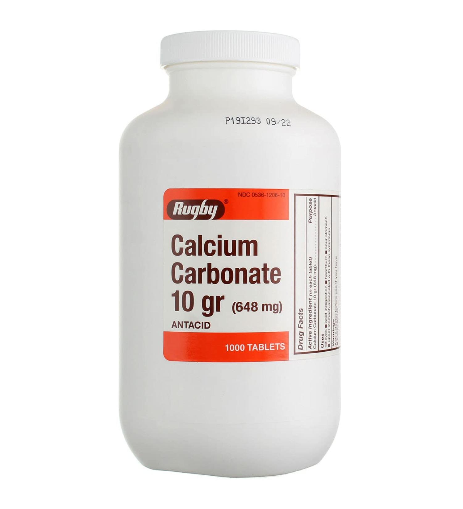 Rugby Calcium Carbonate 648mg - 1000 Tablets | Premium Bone Health Support - Buy Online on GoSupps.com