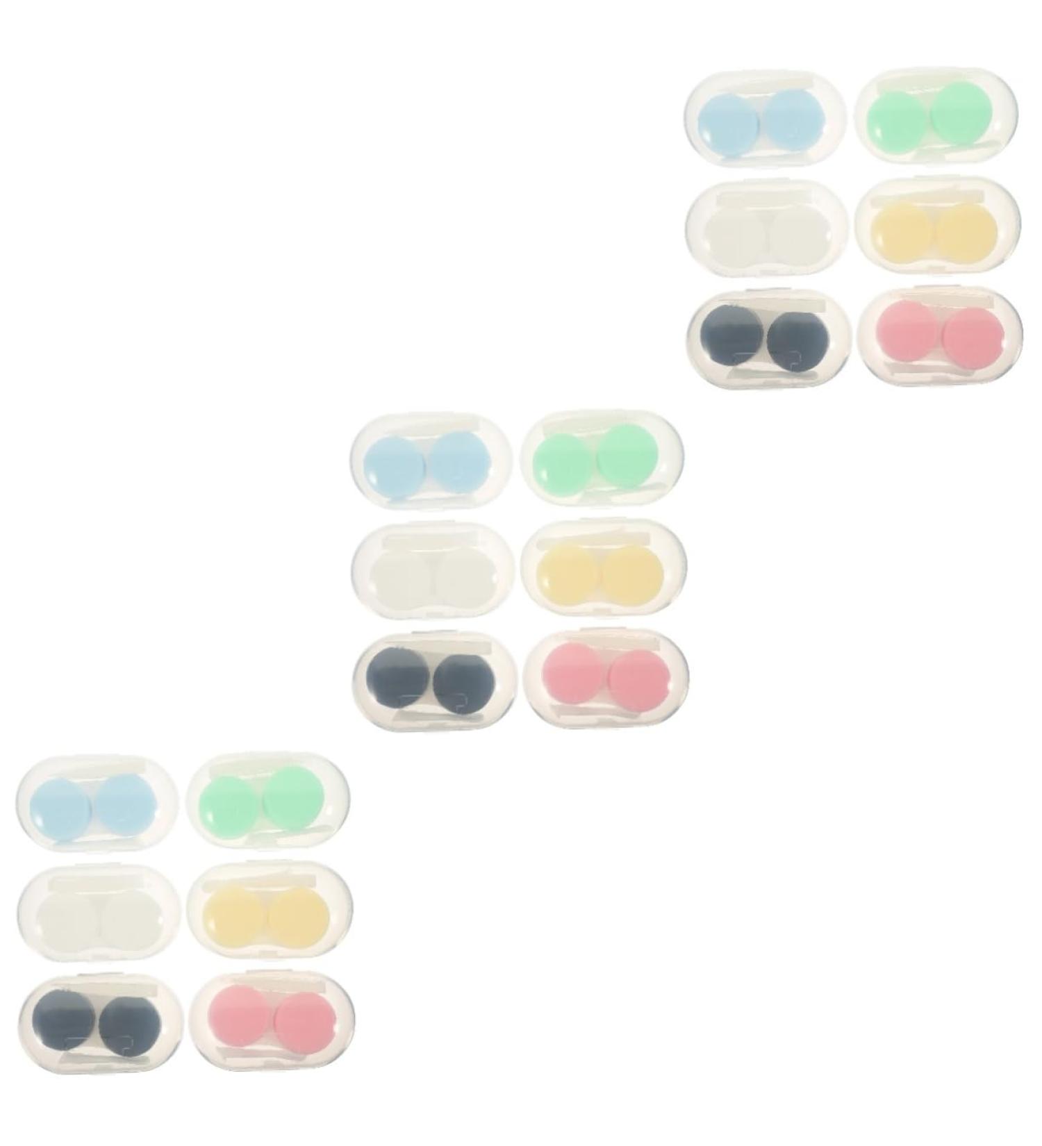 Partykindom 18-Sentence Contact Lens Case - Mini Lens Care Set with Tweezers Multicolored Travel Storage for Eyeglasses & Lenses - Buy Online on GoSupps.com