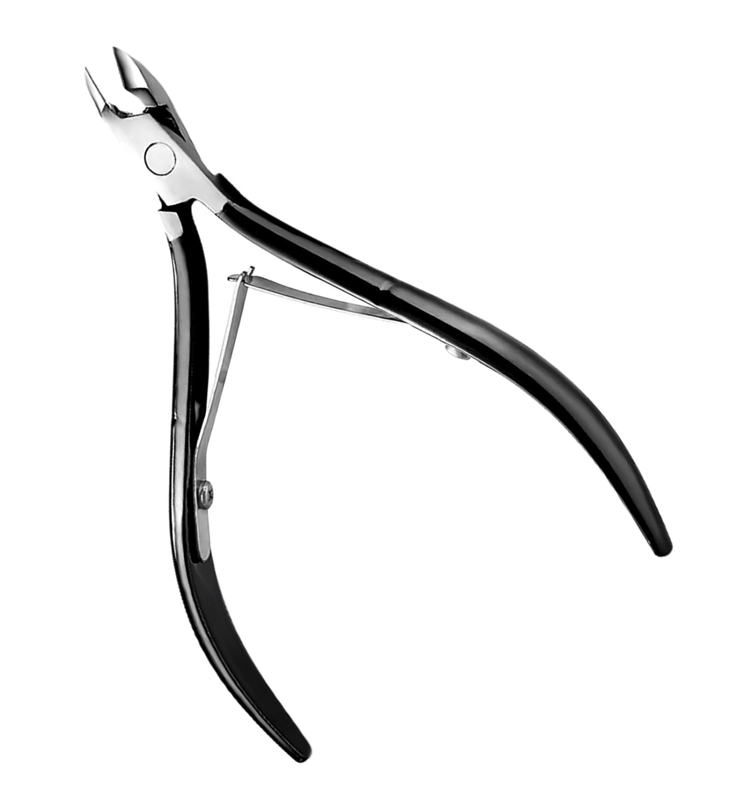 KMZ Cuticle Nippers Stainless Steel Professional Cuticle Cutter Trimmers Cuticle Cutters with Double Spring Manicure Pedicure Tool for Home and Salon (Black) - Buy Online on GoSupps.com