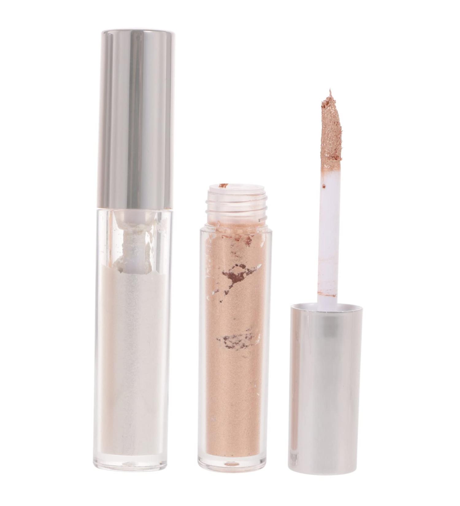 Beavorty Purple Highlighter 2pcs Liquid Eyeshadow Liquid Glitter Eyeshadow Lasting Eyeshadow Women Glitter Eyeshadow Pearlescent - Buy Online on GoSupps.com