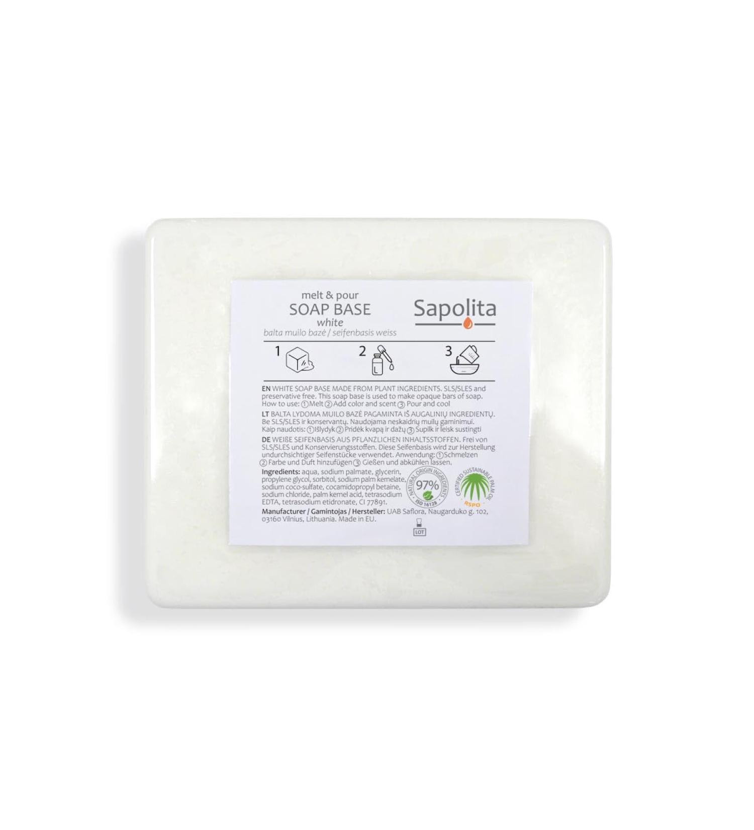 Generisch 1 kg of soap base for soap making raw glycerin soap white (SLS/SLES free)