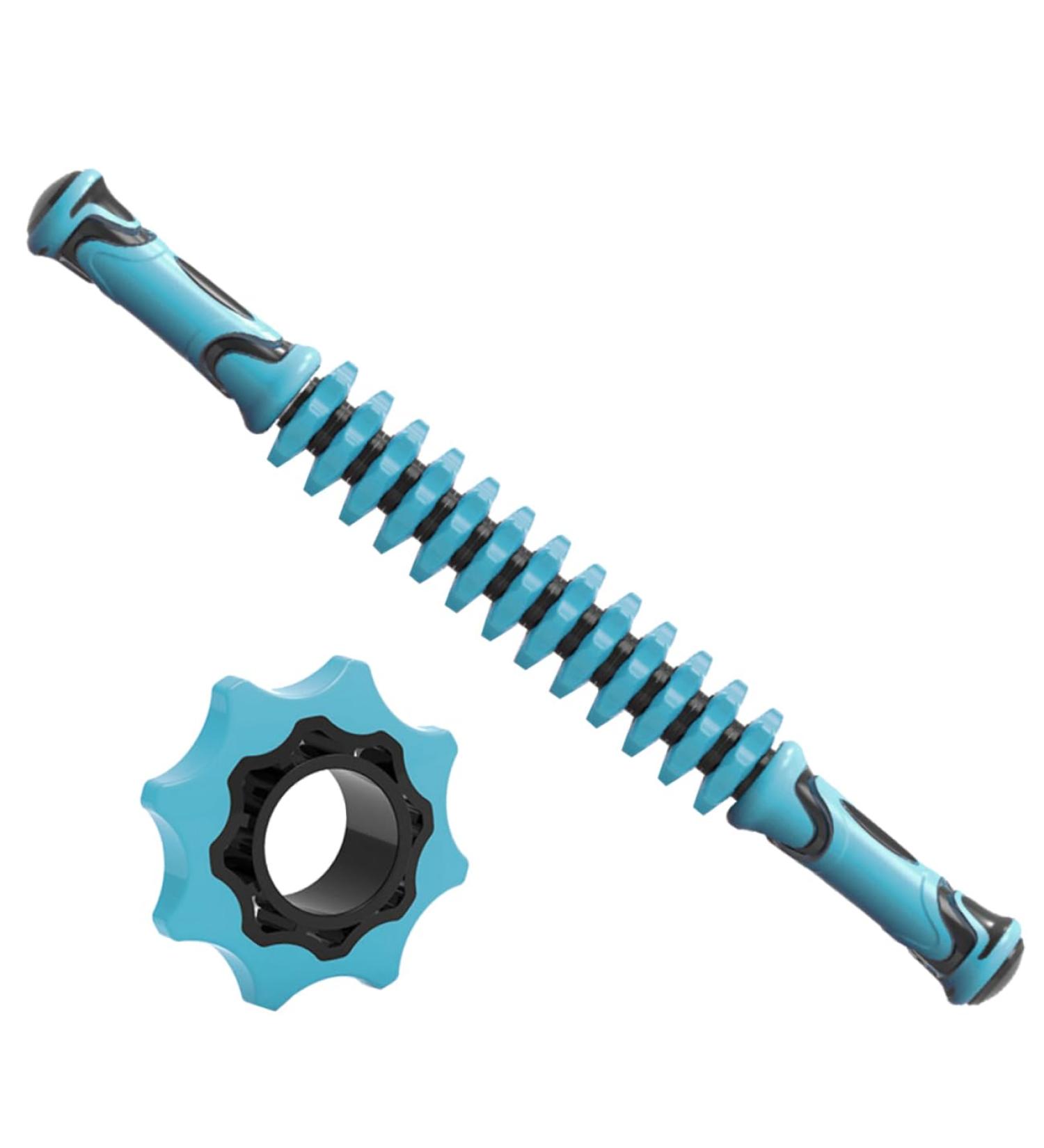 Healeved Muscle Massage Stick - Blue Yoga Wheel Massager 45x5CM | International Shipping Available - Buy Online on GoSupps.com