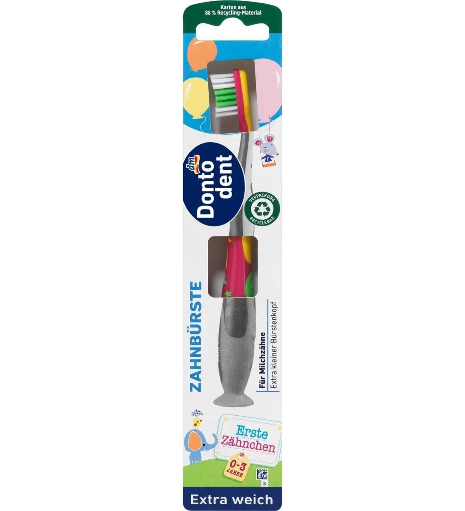Buy Dontodent Extra Soft Toothbrush for Children s First Teeth - Perfect for 0 to 3 Years - Soft Bristles Safe & Gentle Care - Buy Online on GoSupps.com