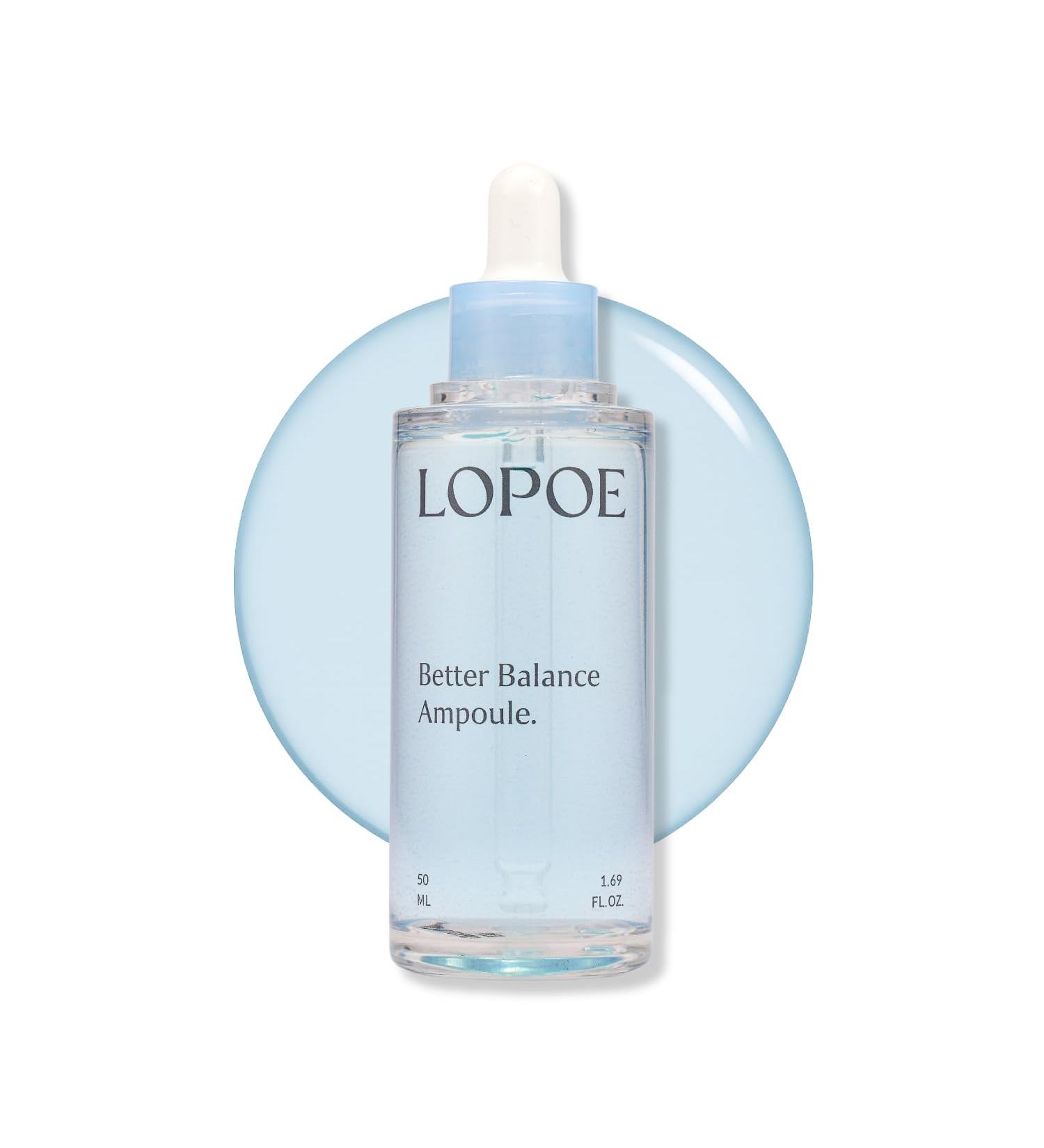 LOPOE Better Balance Ampoule - Facial Serum for Glass Skin Blue Agave Including panthenol. Skin Relief with Hyaluronic Acid Soothing and hydrating Vegan Korean Skincare (1.69 Fl. Oz 50ml) - Buy Online on GoSupps.com