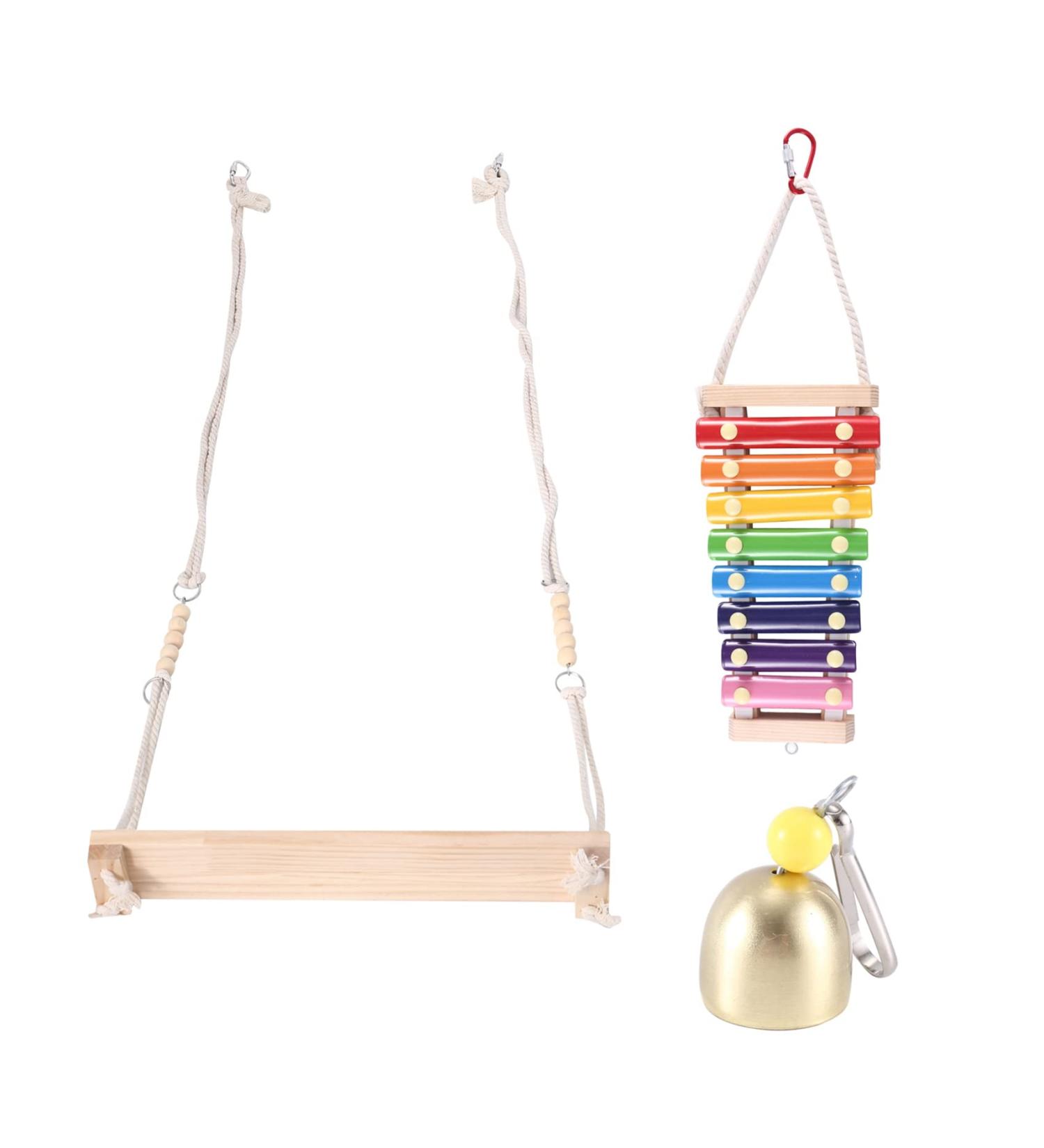 ESSISH Chicken Swing Toys & Xylophone | Fun for Roosters Hens Chicks & Parrots | International Shipping Available - Buy Online on GoSupps.com