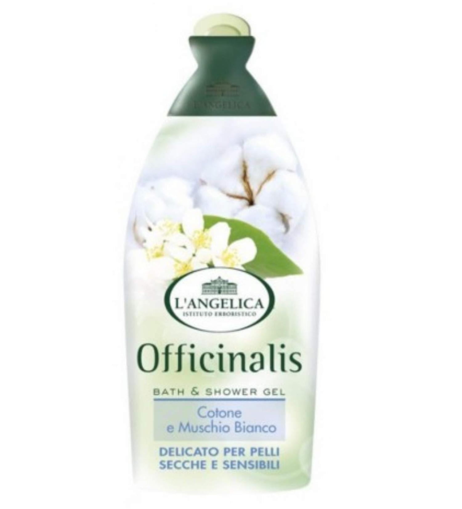 L'Angelica Bath & Shower Gel Velveting with Cotton and White Musk 500ml / 16.91 fl.oz