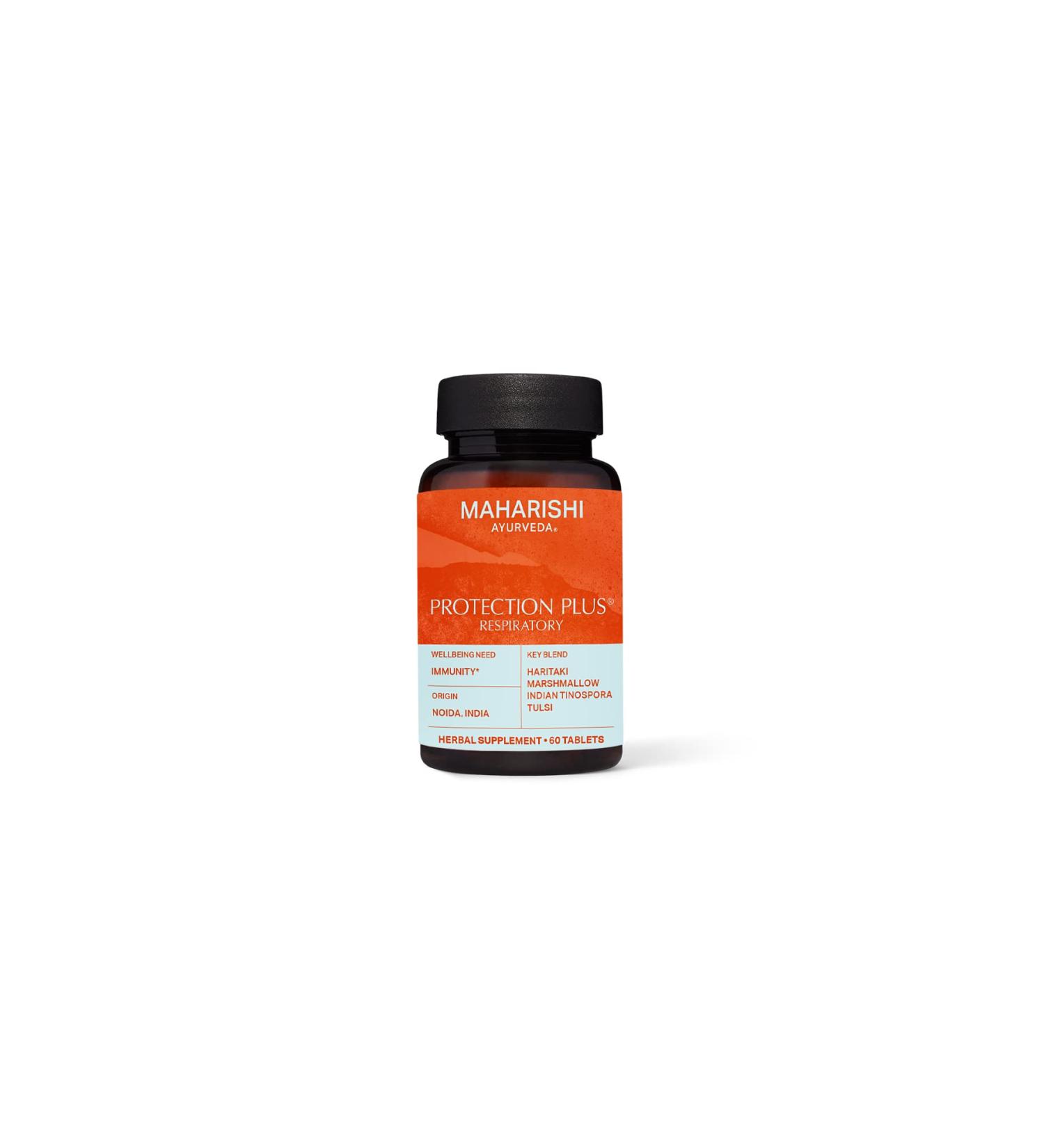 Maharishi Ayurveda Protection Plus Lung Support Supplement - Bronchial & Lung Health Detox (60 Tablets) - Buy Online on GoSupps.com