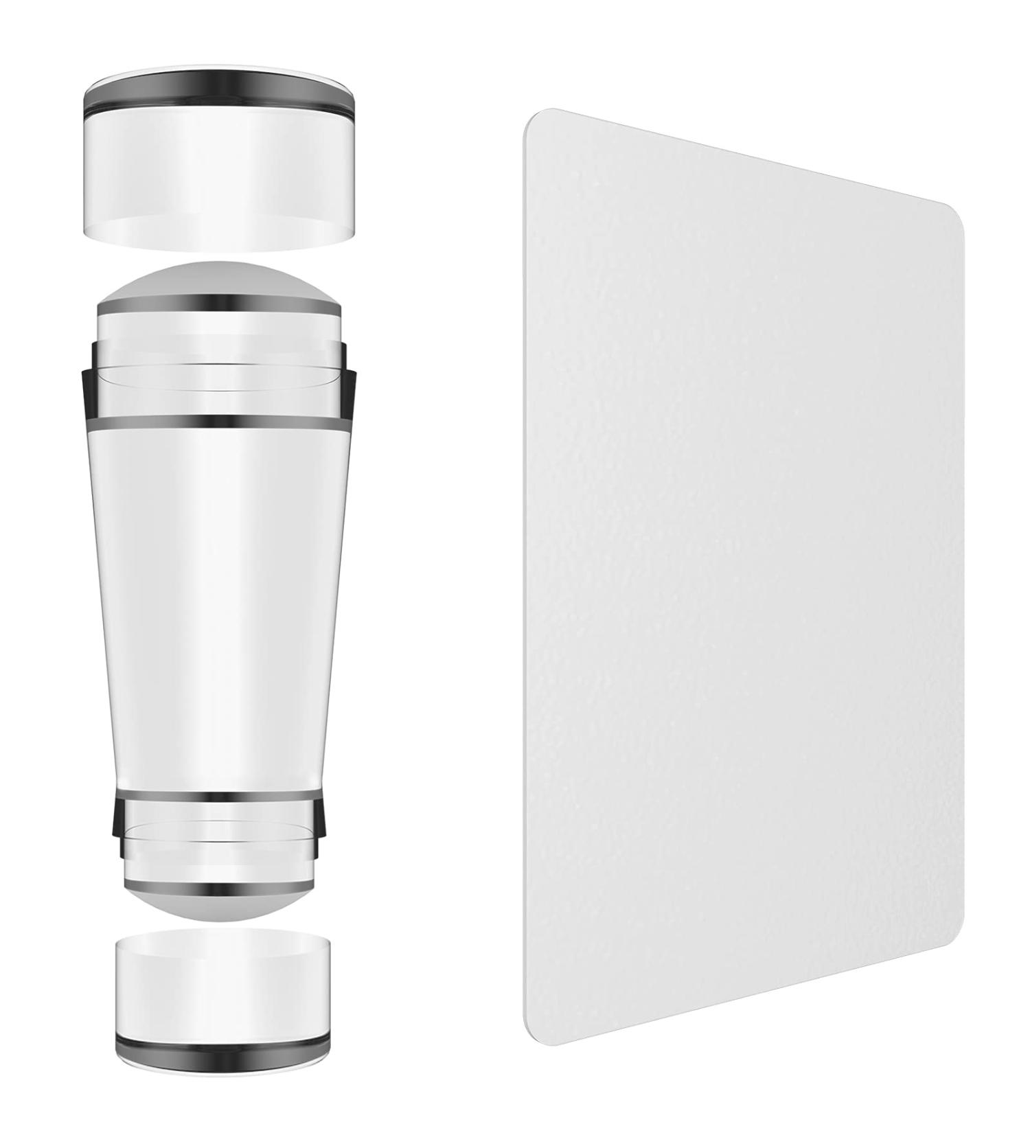 Clear Silicone Double-Sided Nail Art Stamper with Scraper - DIY Nail Decor Tool - Buy Online on GoSupps.com