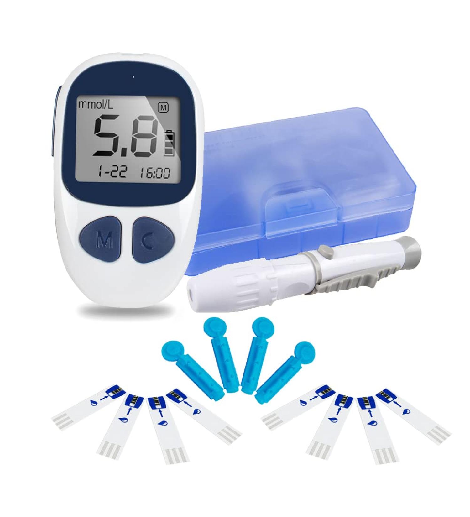 Zorvo 2in1 Glucose/Cholesterol Monitor with Bluetooth 4.0 App, 50 Test Strips + 10 Lancets - Buy Online on GoSupps.com