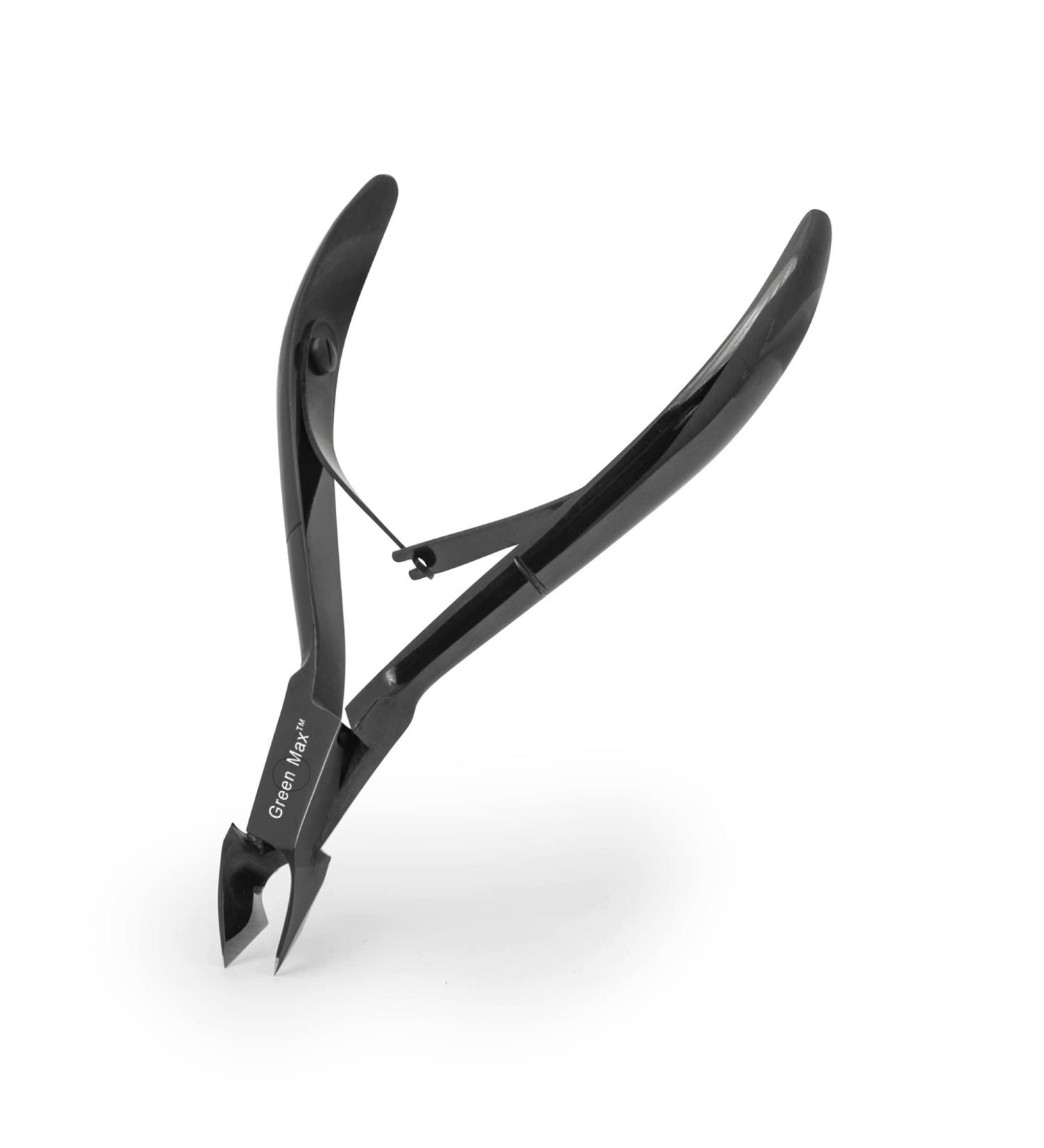 Professional Stainless Steel Green Max Cuticle Nippers - Anti Rust Cuticle Remover Pedicure Manicure Tool - Black - Buy Online on GoSupps.com