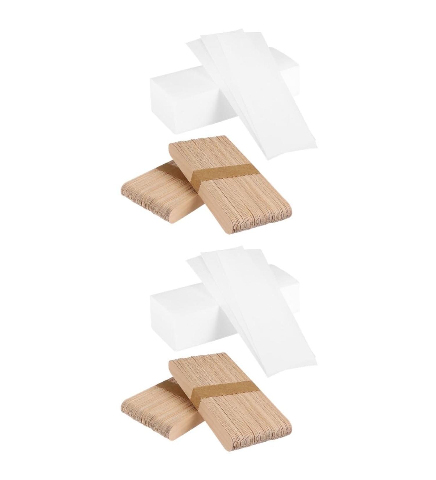 FRCOLOR 400 STK Wax Paper Roller Set - Hair Removal Wax Strips & Wooden Sticks for Face | International Shipping Available - Buy Online on GoSupps.com