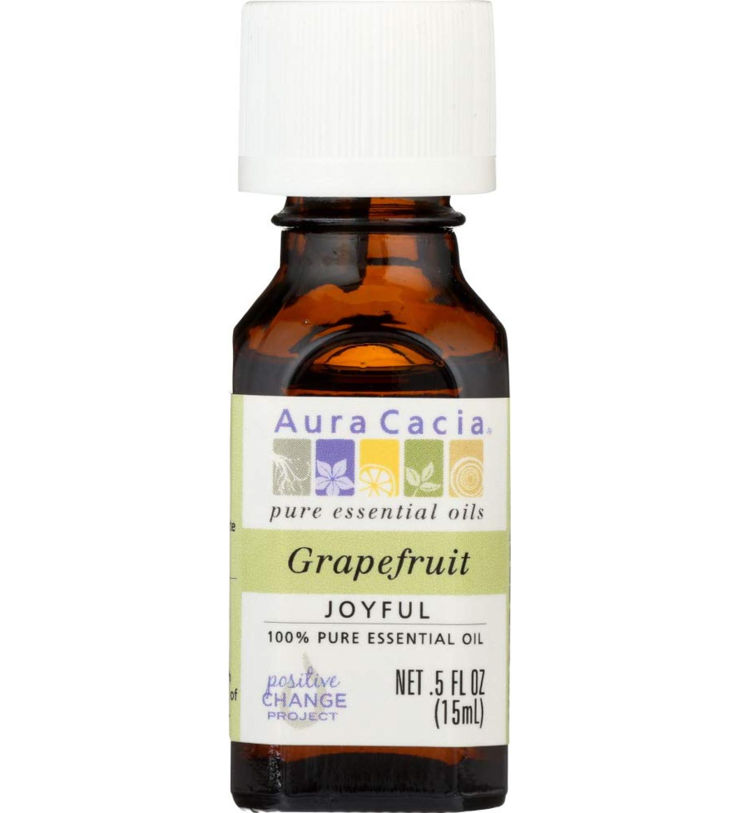 Aura Cacia Grapefruit Essential Oil 0.5 oz | Pure Aromatherapy | International Shipping Available - Buy Online on GoSupps.com