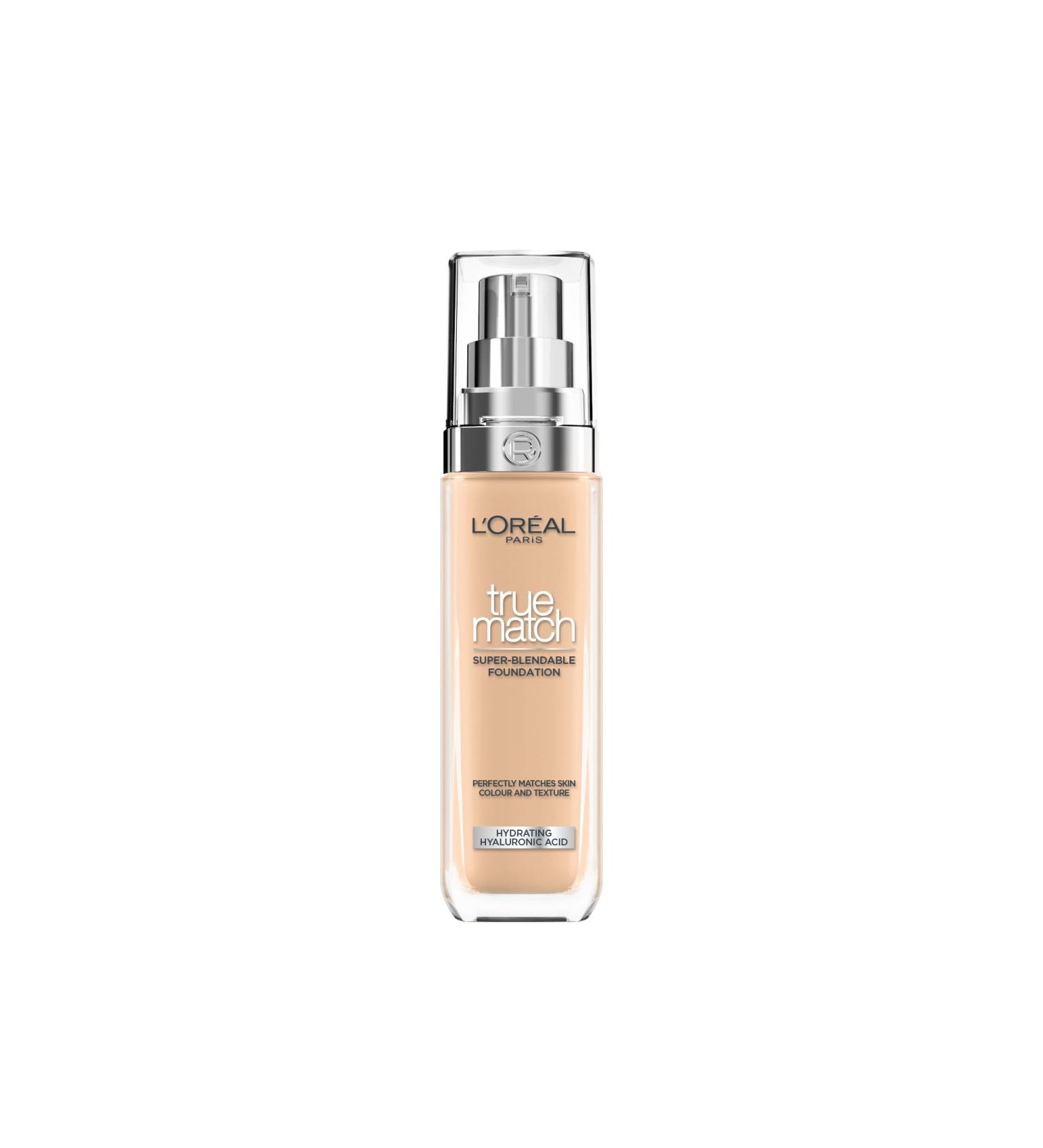  L'Oreal Paris L'Or al Paris True Match Foundation - 3N - Natural Coverage Foundation with Hyaluronic Acid and SPF 16 - 30 ml - Vegan - Buy Online on GoSupps.com