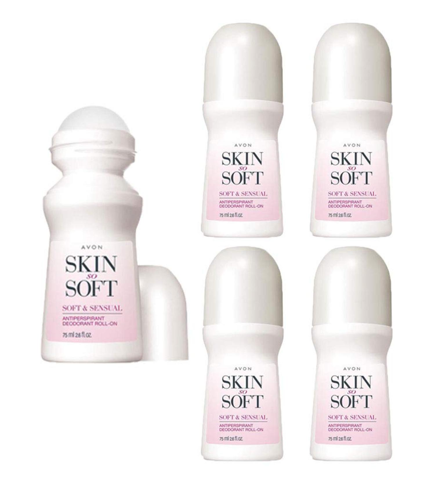 Avon Skin So Soft Soft & Sensual Roll-On Antiperspirant Deodorant 2.6oz (4-Pack) - Long-lasting Protection - Buy Online on GoSupps.com
