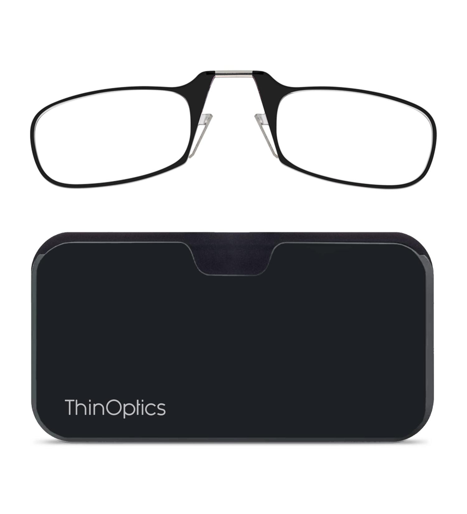 Thinoptics Reading Glasses | Compact Foldable Flex-Fit Technology | Universal Visual Aid for Men & Women | 1.00-2.50 Diopters | Black Frame & Case - Buy Online on GoSupps.com