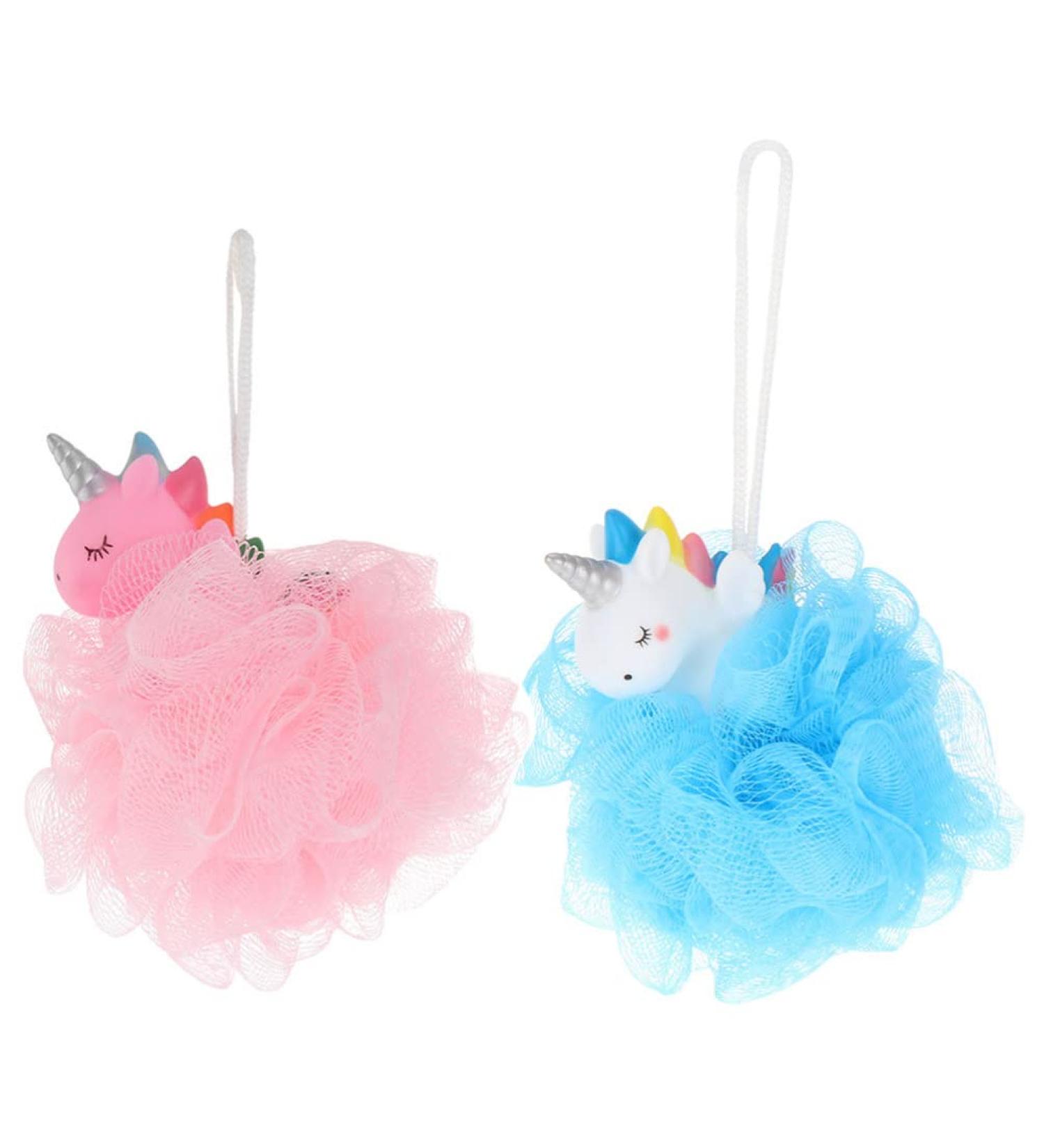 Buy FOMIYES 2pcs Unicorn Bath Ball & Shower Brush | Cute Loofah Sponge for Body Cleaning | Ideal for Kids - International Shipping Available - Buy Online on GoSupps.com