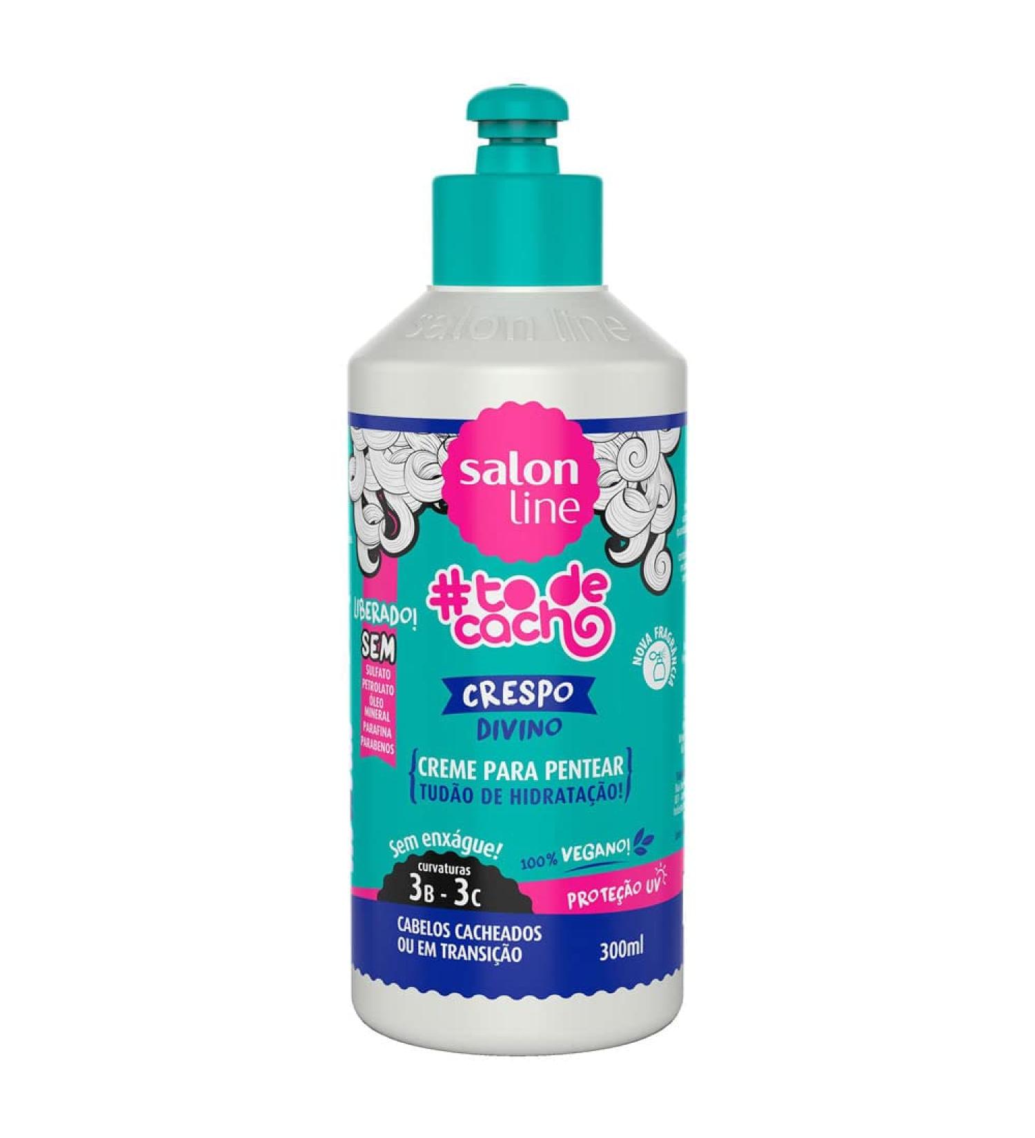Linha Tratamento (#ToDeCacho) Salon Line - Creme De Pentear #Todecacho Que Tal Crespo Divino 300 Ml - (Salon Line Treatment (#Curls) Collection - Divine Curly Hair Combing Cream 10.14 Fl Oz)