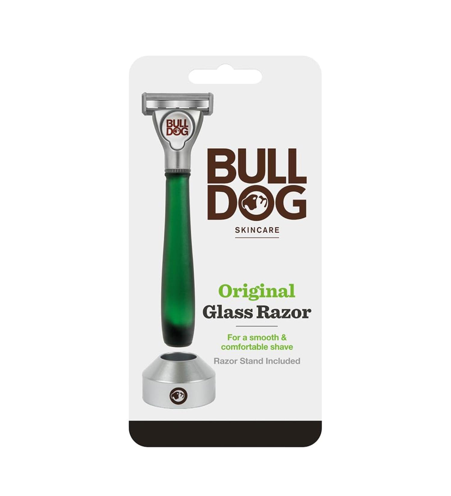 BULLDOG SKINCARE - Original Green Glass Razor Smooth Glide Includes Razor Stand - Buy Online on GoSupps.com
