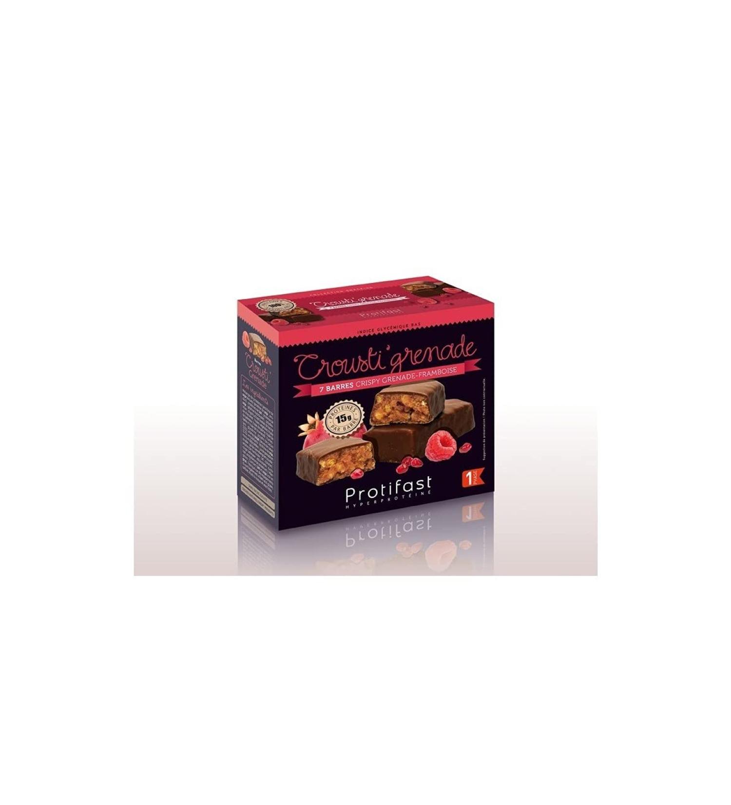 Protifast crispy pomegranate raspberry protein bars, active phase slimming diet