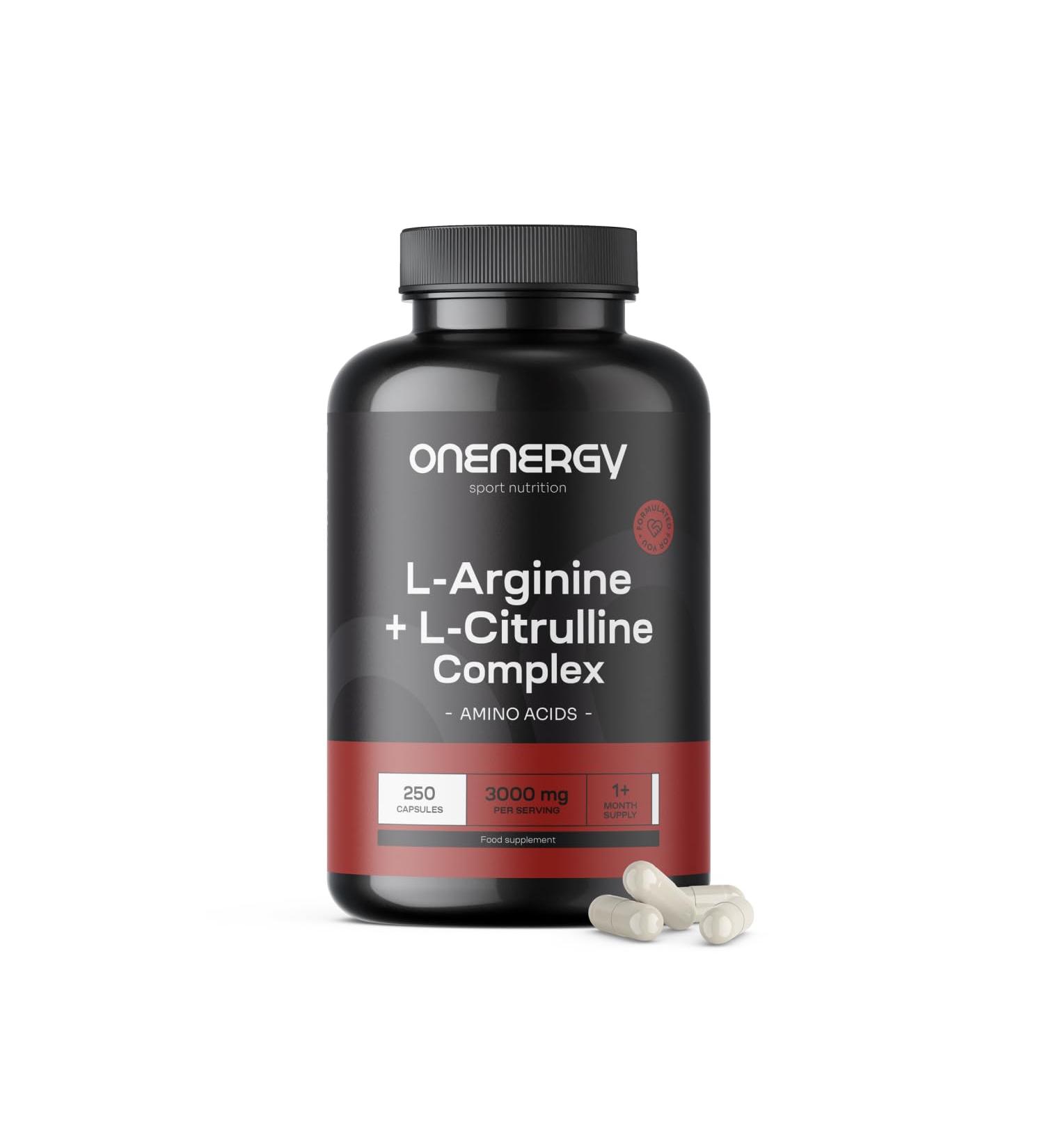 Be Healthy Group doo Larginine + Lcitrulline complex 3000 mg 250 capsules High amino acid content Increases energy Accelerates recovery Before and after exercise - Buy Online on GoSupps.com