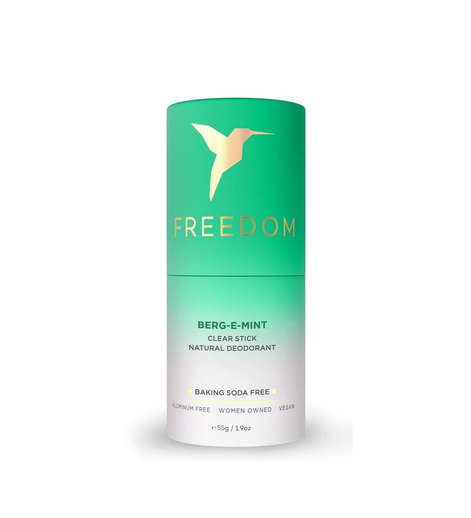 Freedom Natural Deodorant for Women & Men with 24-Hour Odor Protection In Sustainable Paper Packaging - Made with Natural Ingredients - Aluminum Free Deodorant Bergamot Mint 1.9oz Bergamot 1.9 Ounce (Pack of 1)