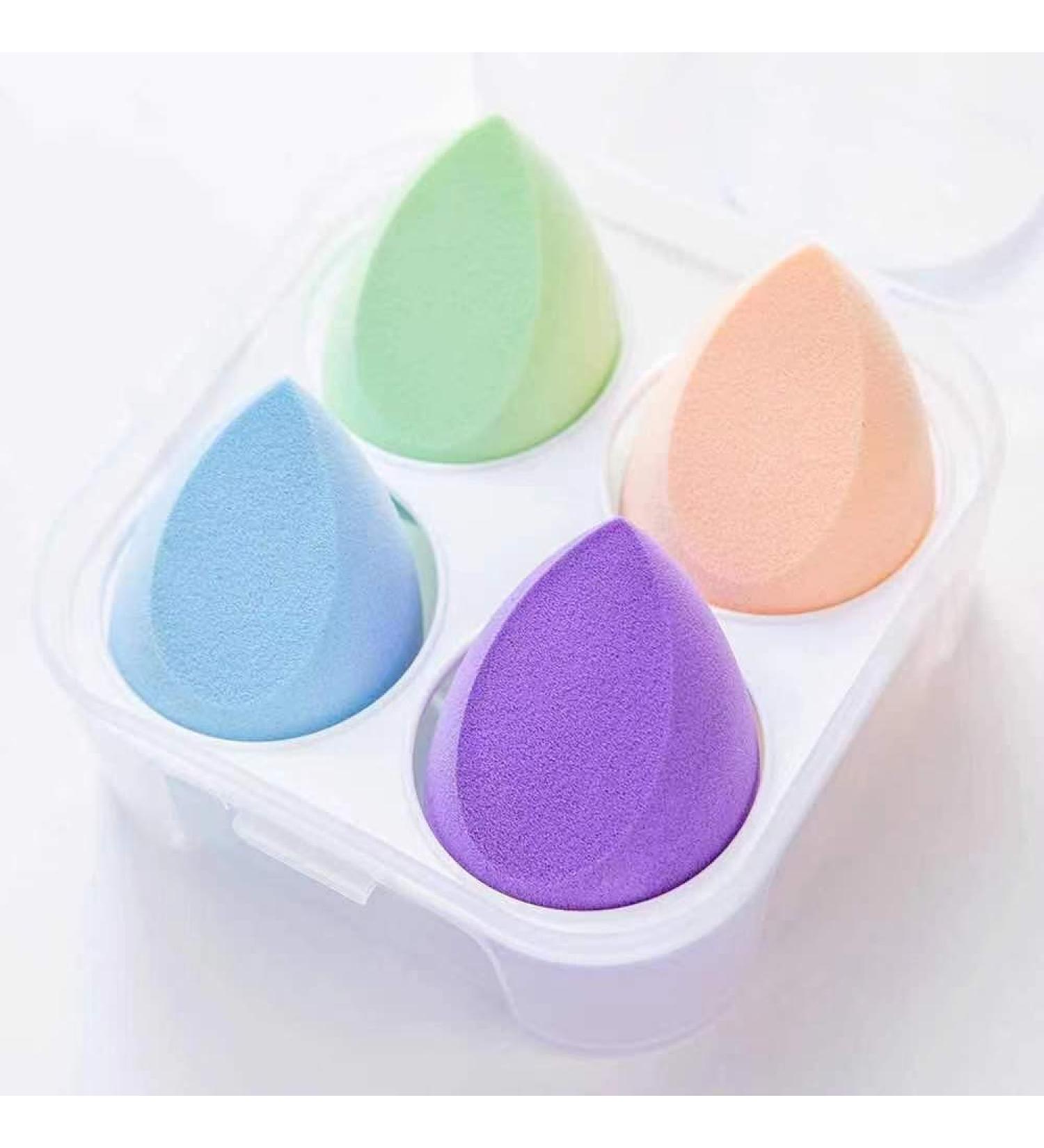 4 Colour Makeup Sponge Set - Professional Beauty Sponges for Flawless Makeup Application | Ideal for Liquid Foundation Powders & Creams - International Shipping Available - Buy Online on GoSupps.com