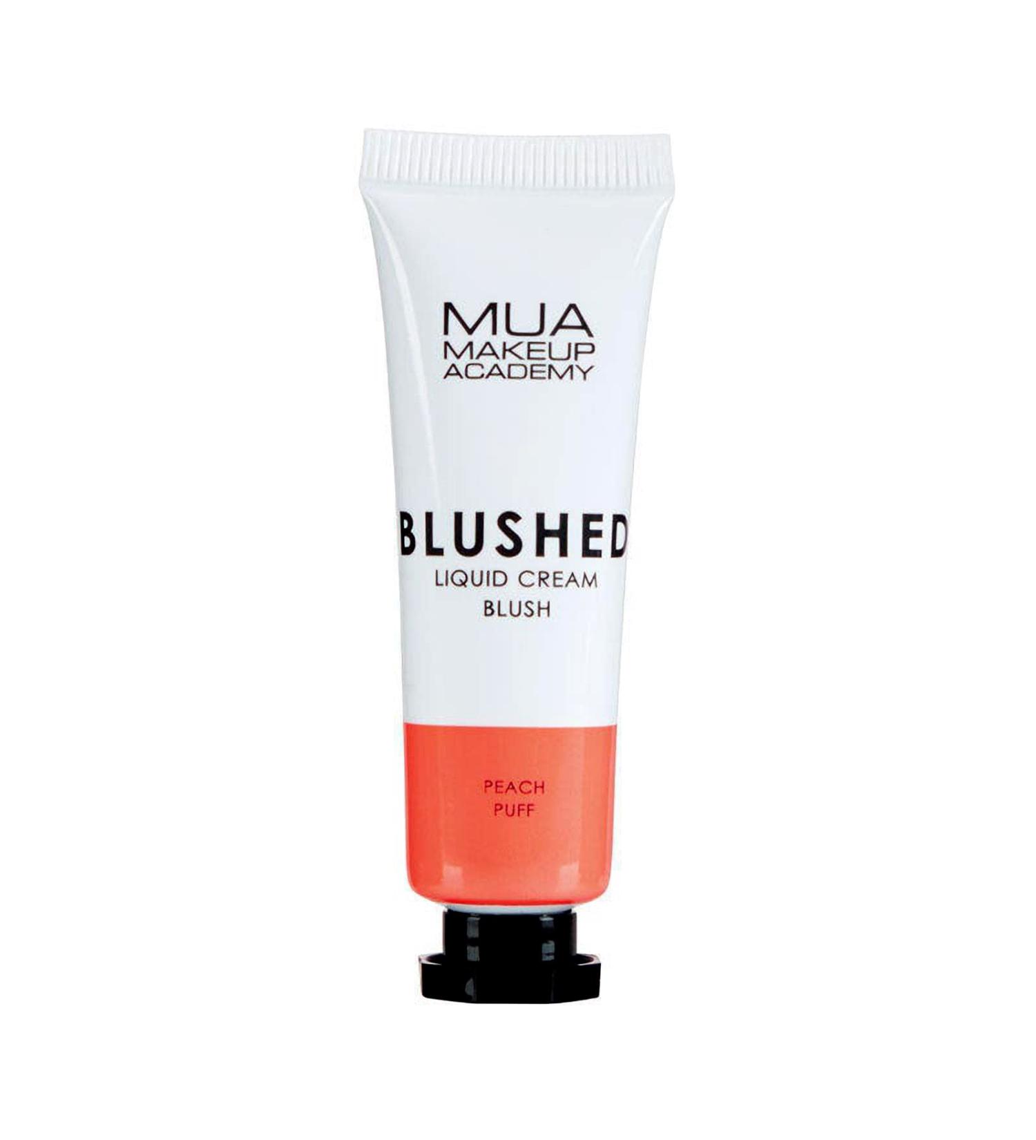 MUA Makeup Academy Blushed Liquid Cream Blusher highly pigmented for cheeks and lips peach puff 10ml Vegan & Cruelty Free - Buy Online on GoSupps.com