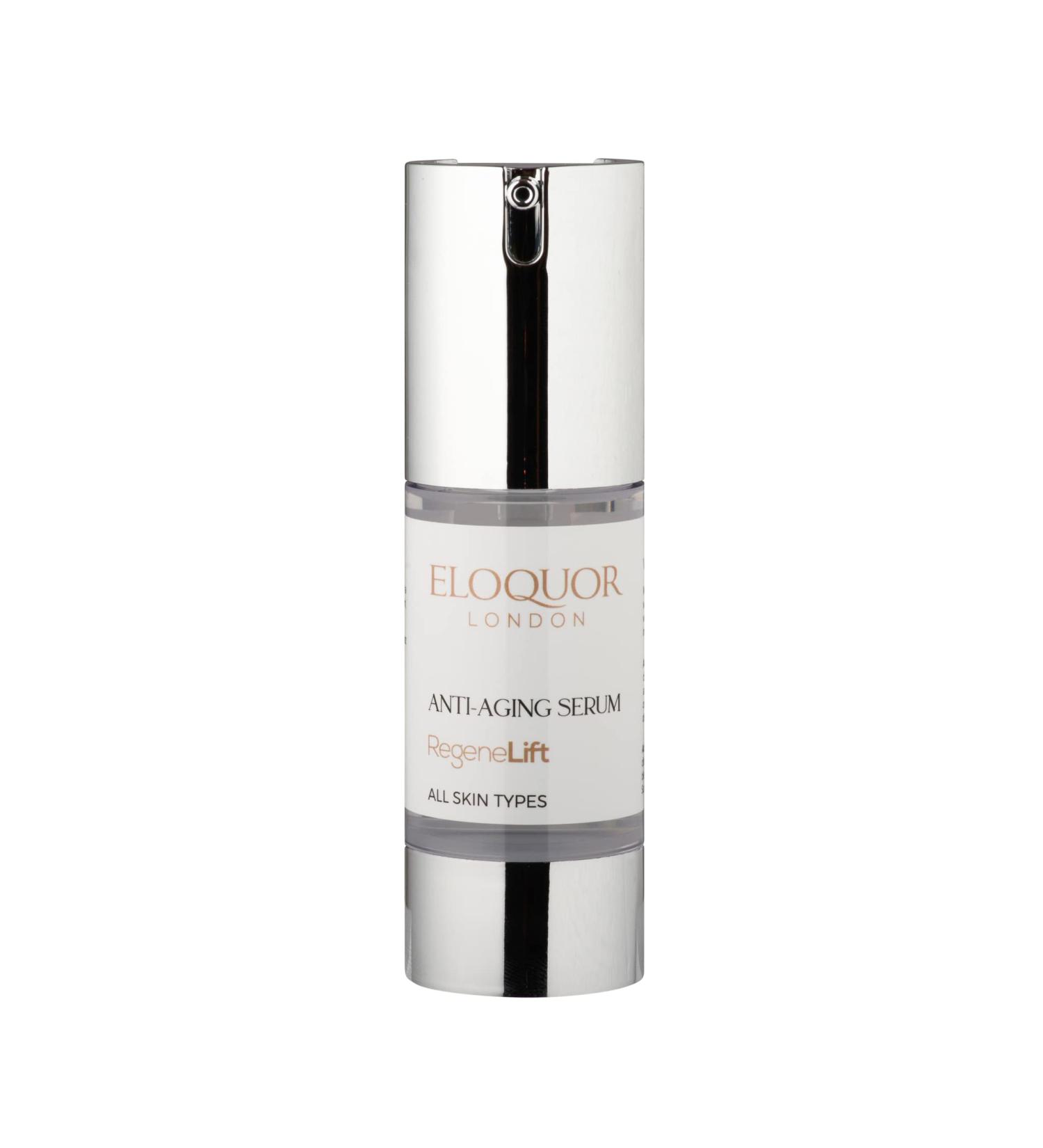 Eloquor RegeneLift Anti-Aging Serum | Retinol Hyaluronic Acid & Natural Botanicals | Deep Hydration Wrinkle Reduction Radiant Skin | Non-Greasy Fragrance-Free Vegan Cruelty-Free 30ml - Buy Online on GoSupps.com