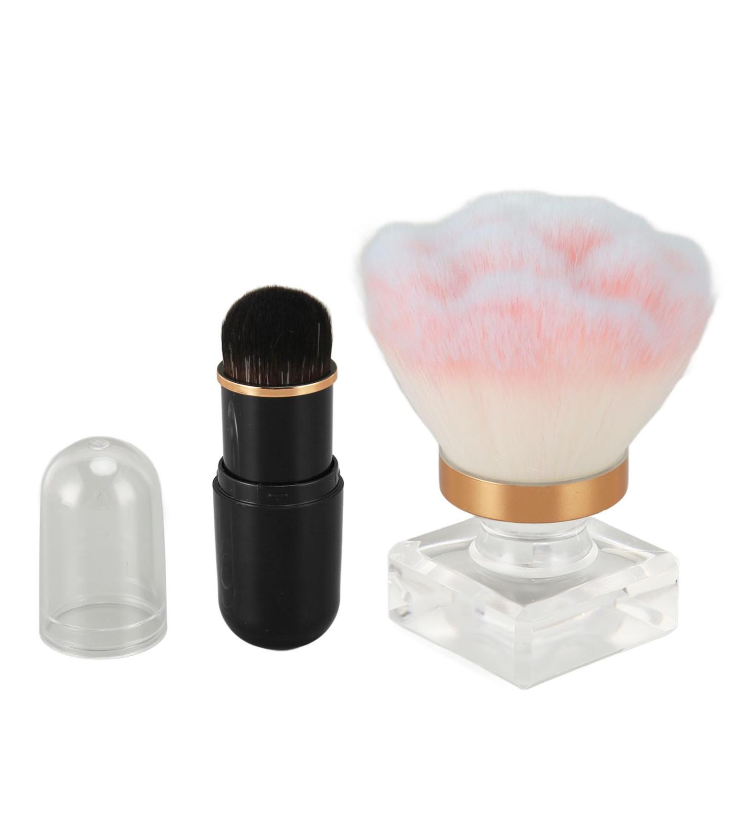Makeup Brush Flat Top Face Blush Liquid Powder Brush with Exquisite and Stylish Handle Soft Bristles for Blending Liquid Cream Powder Cosmetics with Storage Box - Buy Online on GoSupps.com