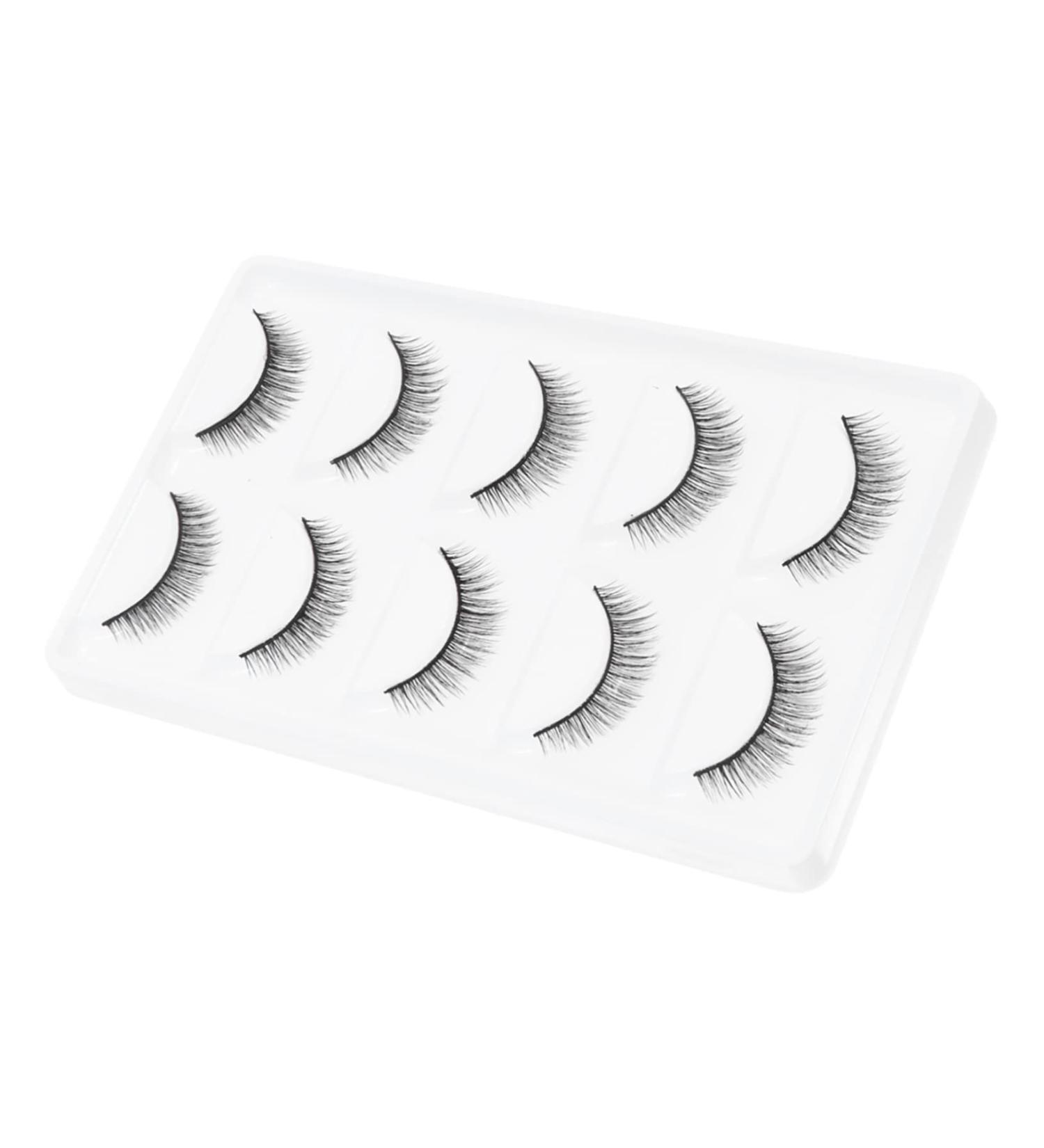 Healeved 5 Pairs Short False Eyelashes Makeup Eyelash Curly Eyelashes Extension Lashes False Eye Lashes Reusable Manmade Eyelashes Reusable Eyelashes Dense Artificial Fiber Extend 3d 3.3x1x0.4cm Black - Buy Online on GoSupps.com